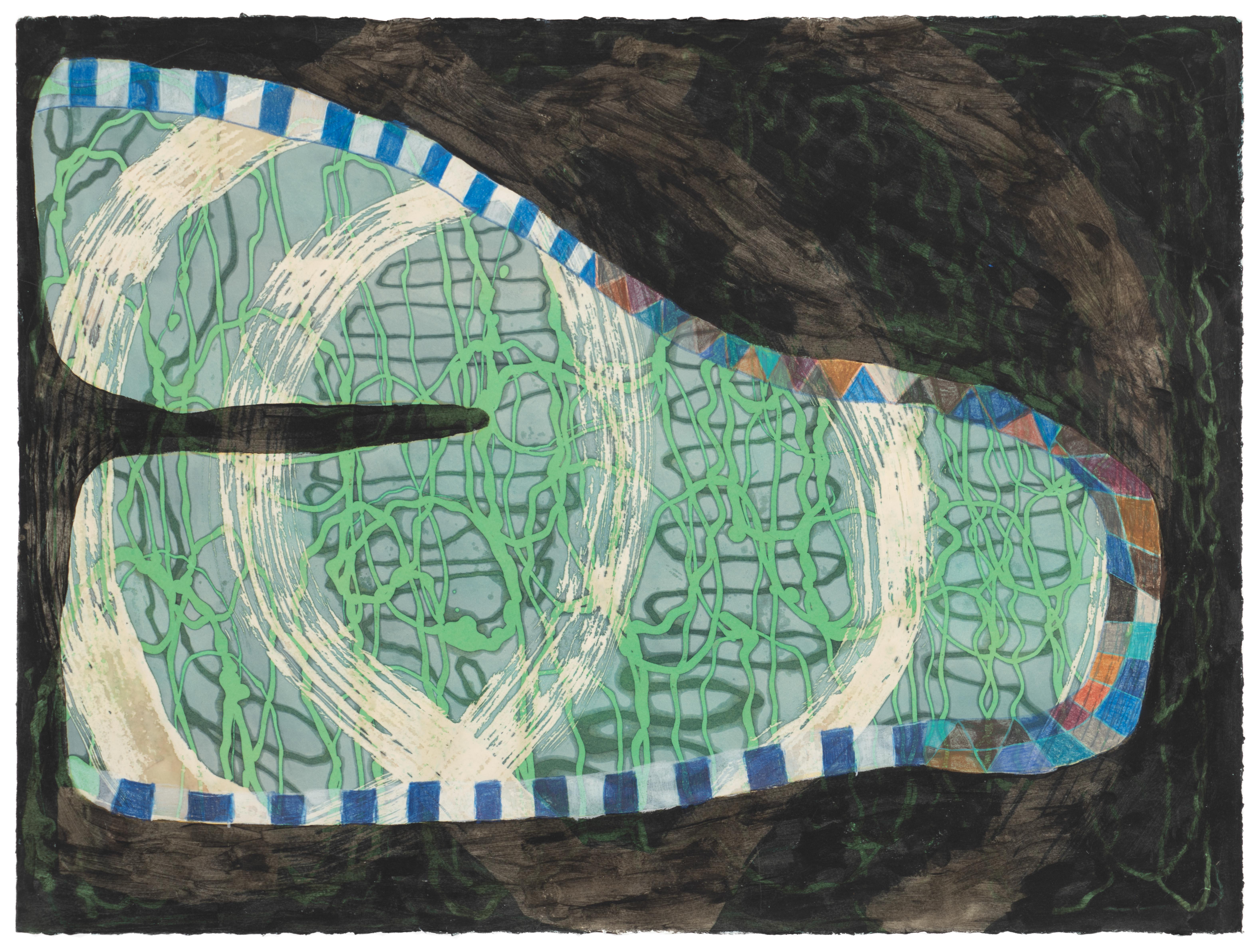 Hollie Heller Abstract Painting - Batik 18