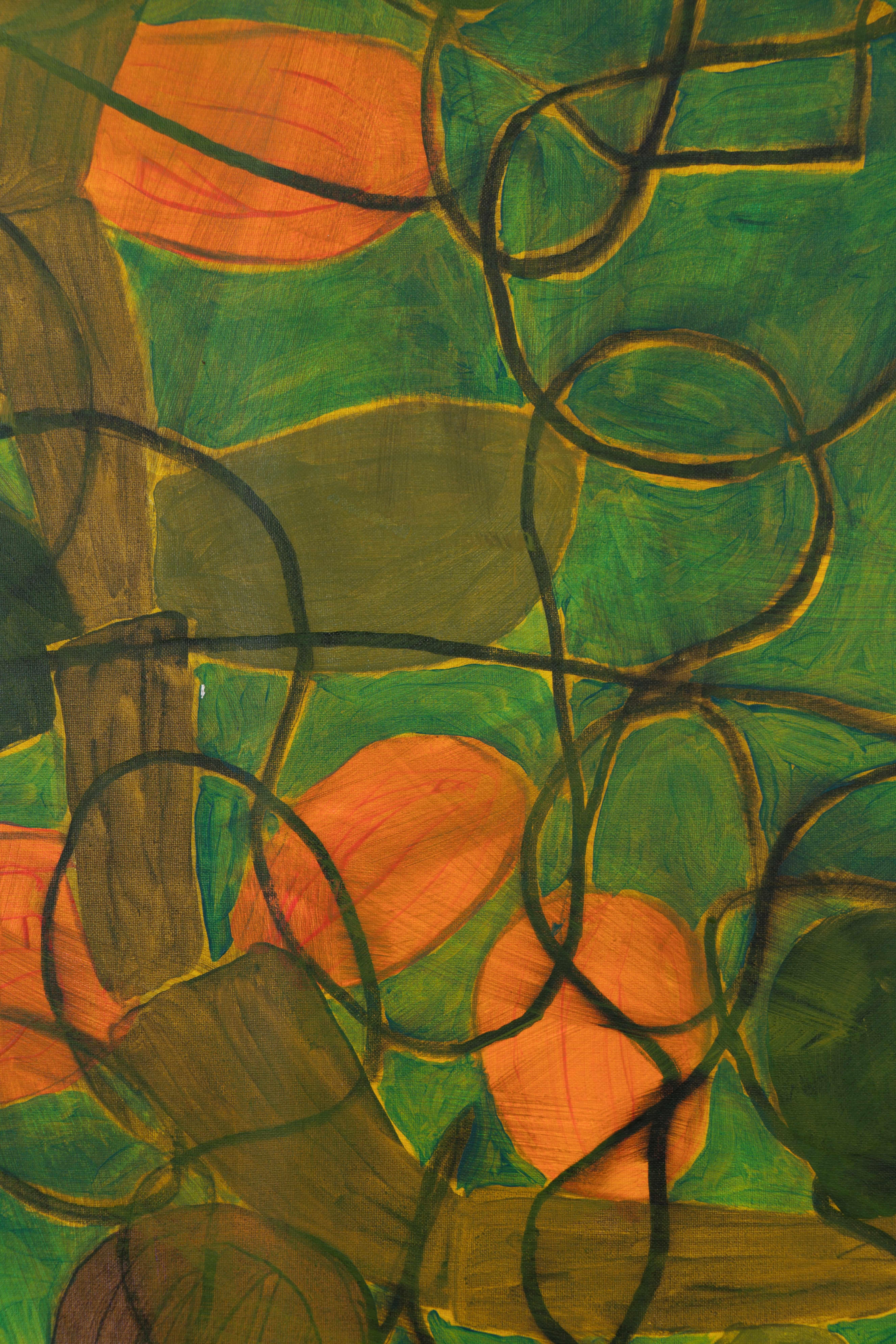 Kette 2 (Schwarz), Abstract Painting, von Hollie Heller