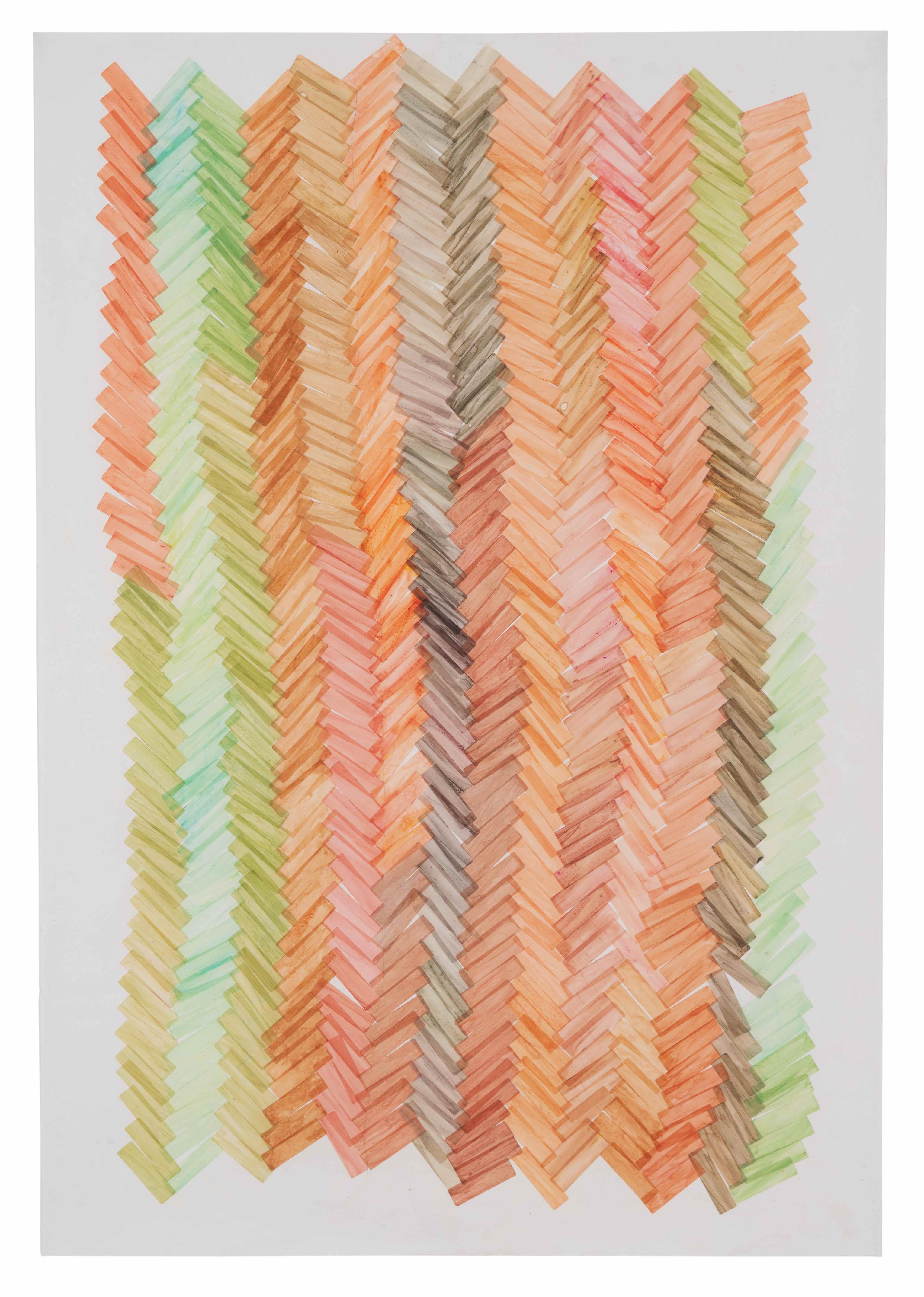 Herringbone I - Painting by Hollie Heller