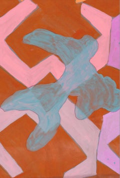 October 28, Original Patterned Foliage Painting