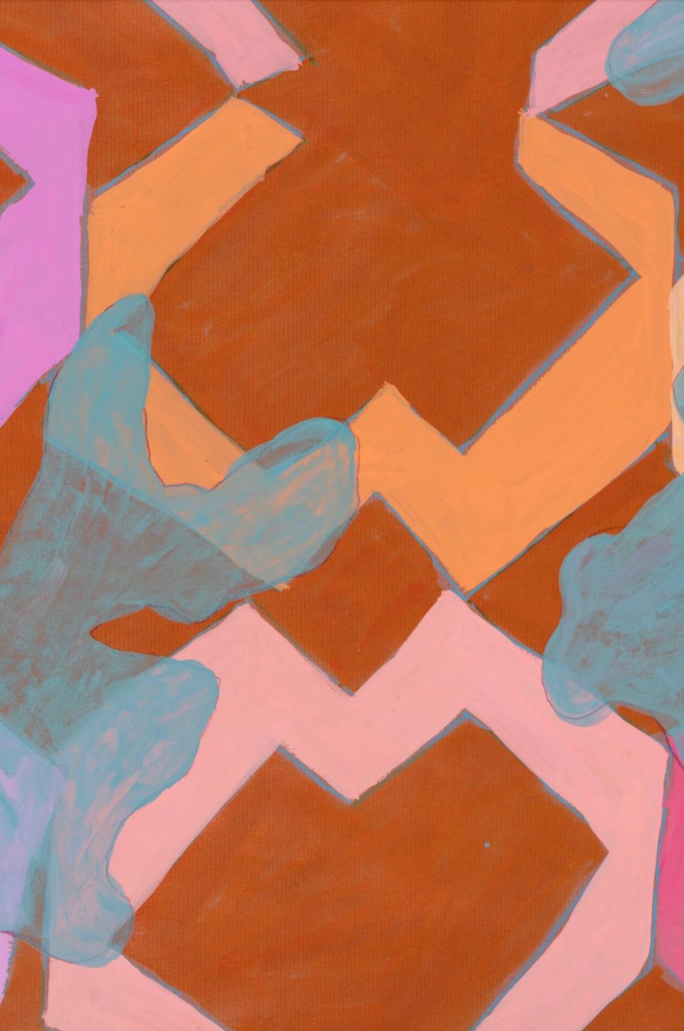 28. Oktober, Original gemustertes Laubgemälde (Abstrakt), Painting, von Hollie Heller