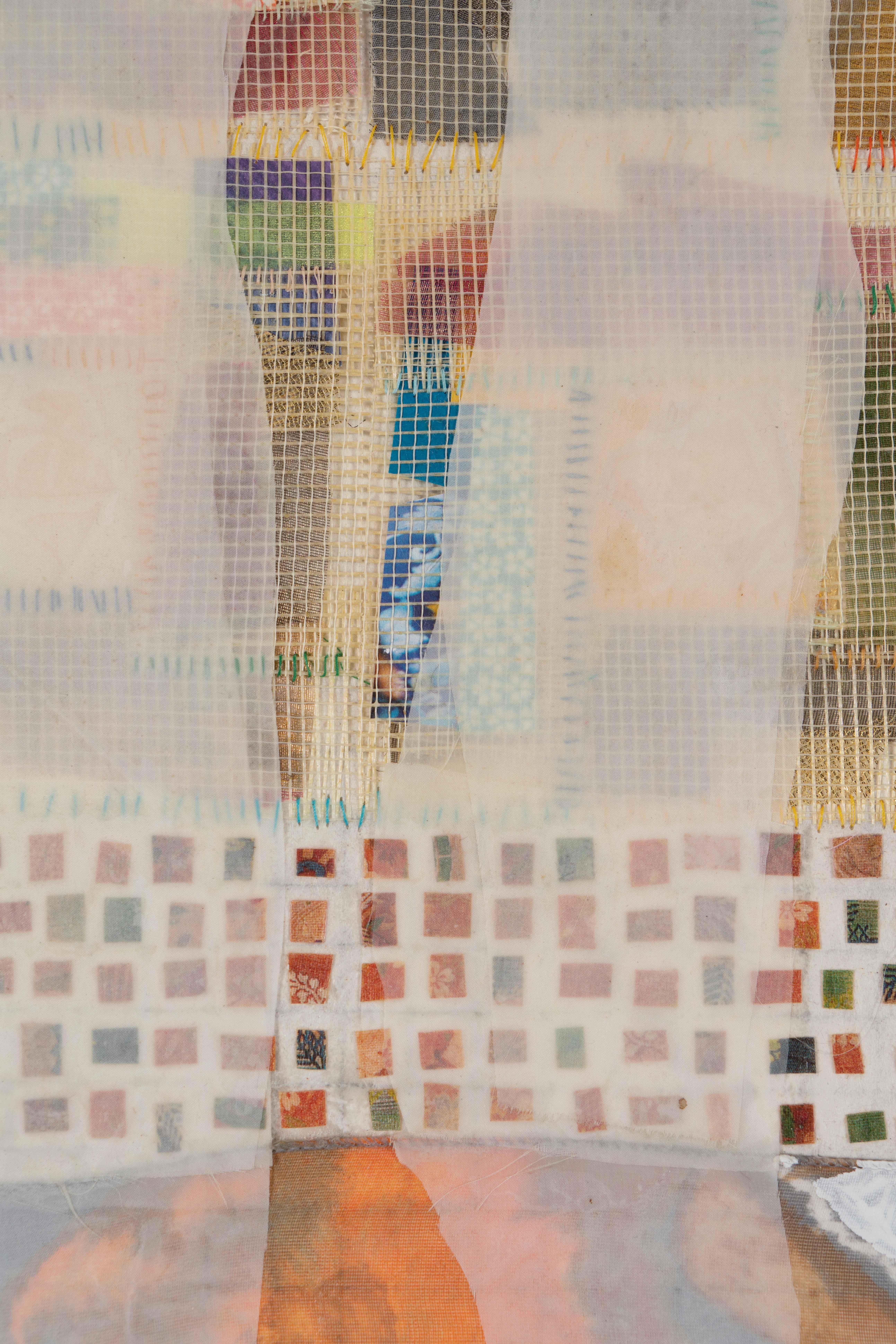 Thinking - Brown Abstract Painting by Hollie Heller