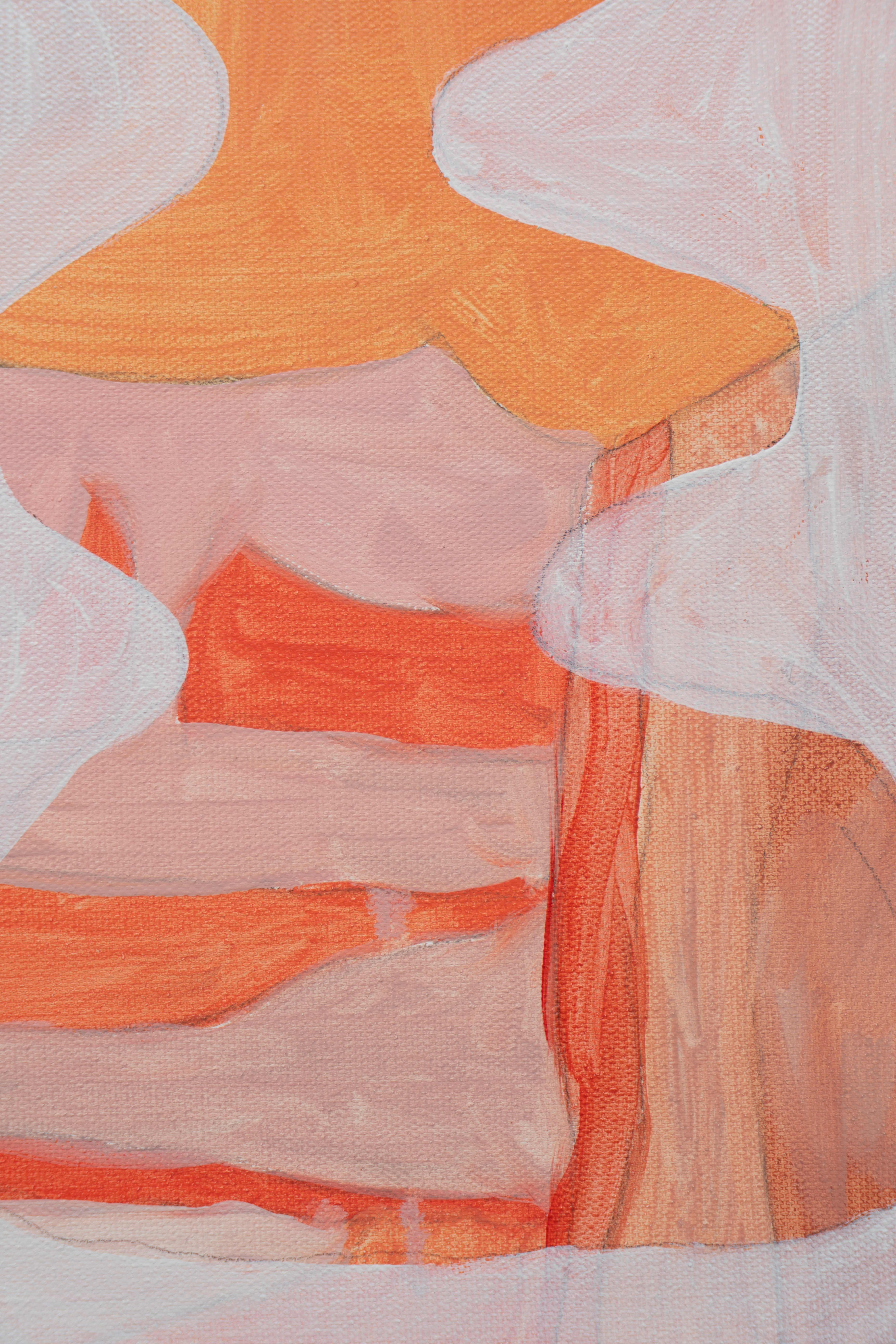 Gefäße 2 (Grau), Abstract Painting, von Hollie Heller