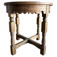 Hollins White Oak Side Table in Medium Oak Finish