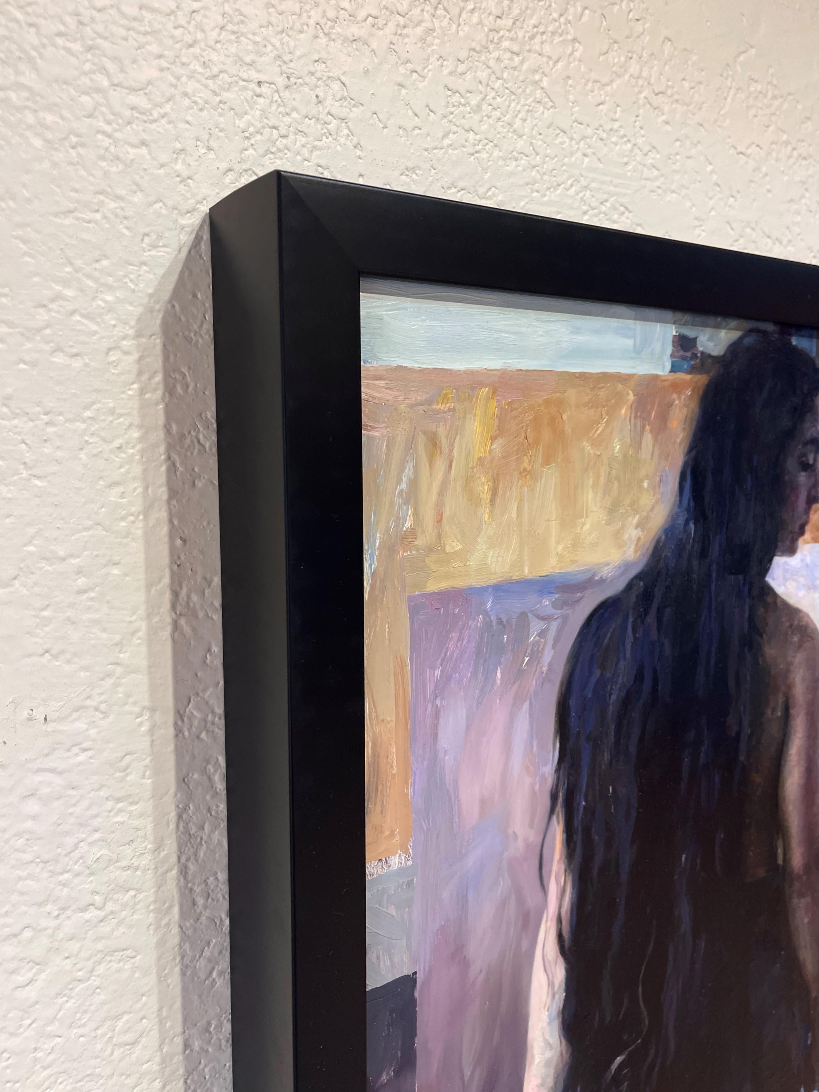 „The Whisper“ (2024) von Hollis Dunlap, impressionistisches Ölporträtgemälde im Angebot 2