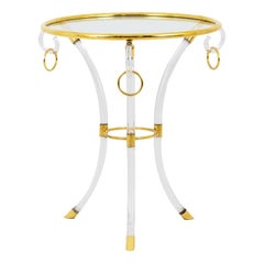 Vintage Hollis Jones, Directoire Style Stand in Lucite and Gilt Brass, 1970s