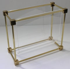 Hollis Jones Magazine Holder in Brass and Acrylic