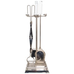 Hollis Jones Style  Fire Tools in Lucite and Nickel