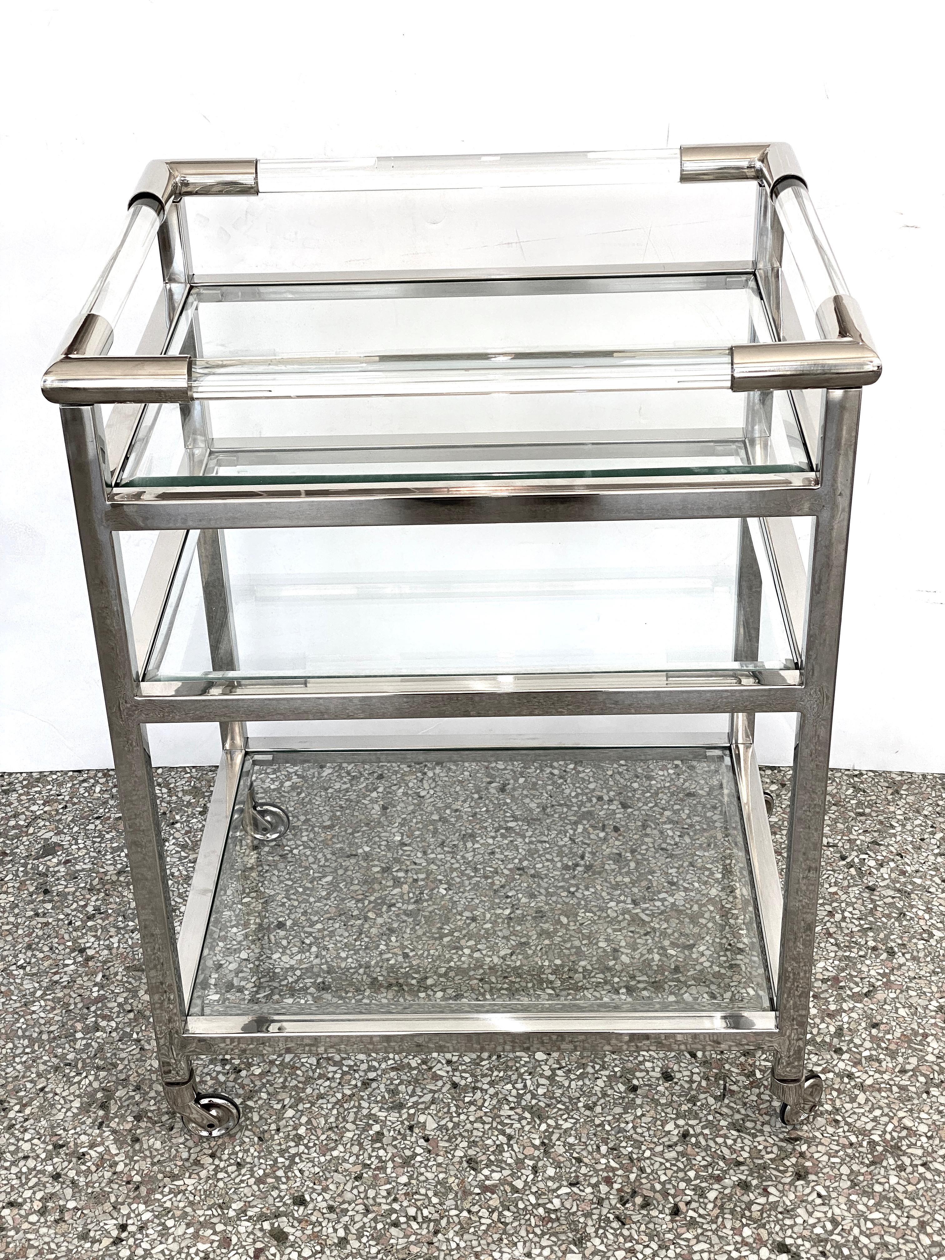 This stylish and chic Charles Hollis Jones inspired bar cart will make a statement with its clean lines and use of materials.