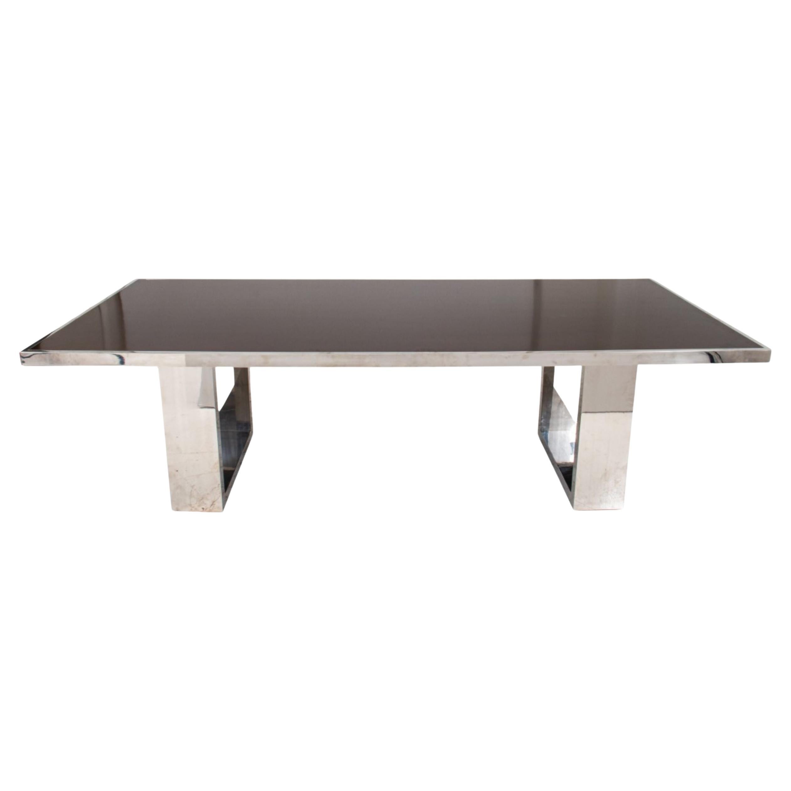 Hollis Jones Style Modern Chrome Dining Table