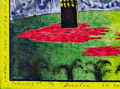 "I Find Hope On The Horizon Of My Tomorrows, " Color Lithograph by Hollis Sigler