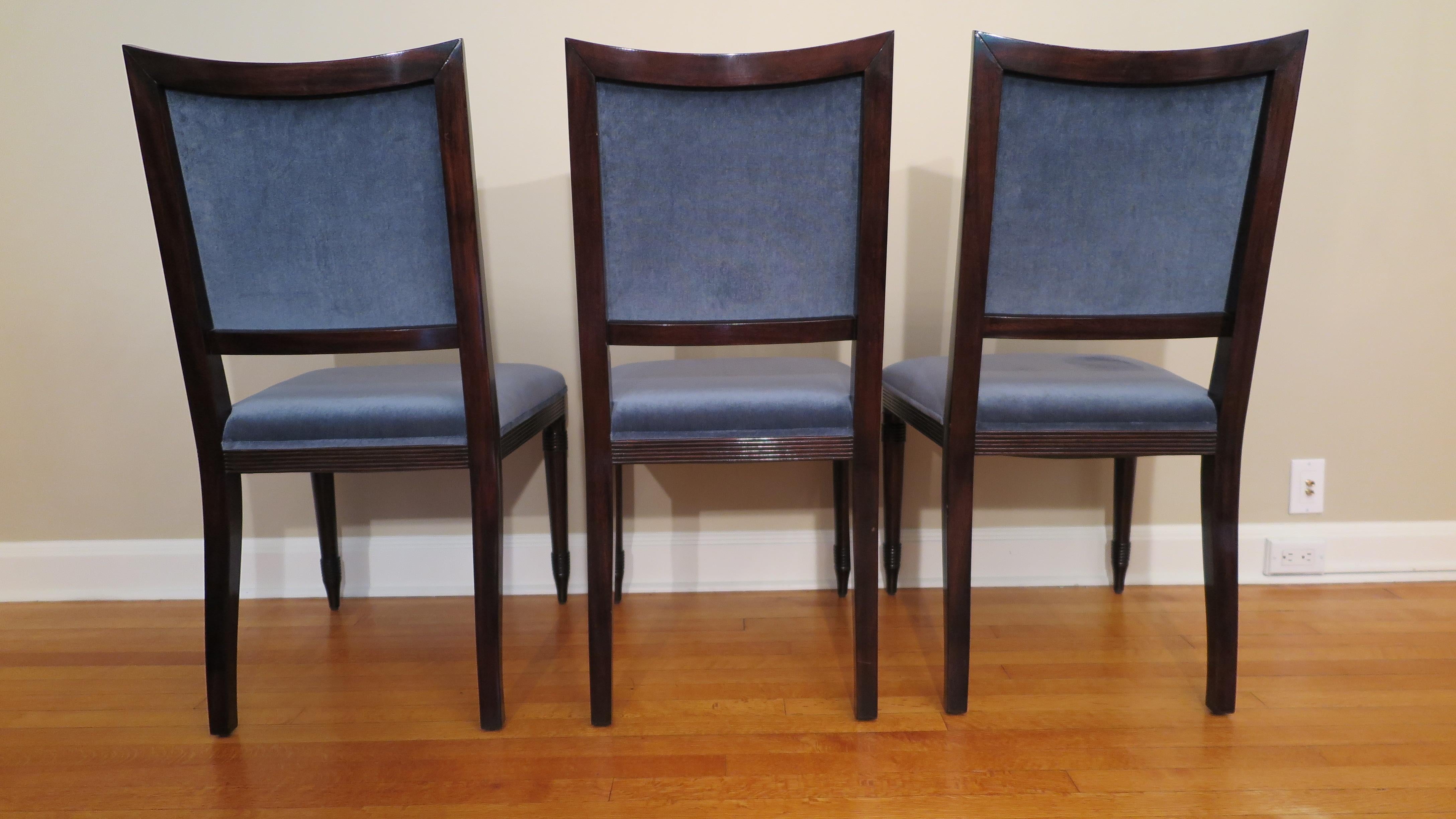 Hollly Hunt Dining Chair Set 6 In Good Condition In New York, NY