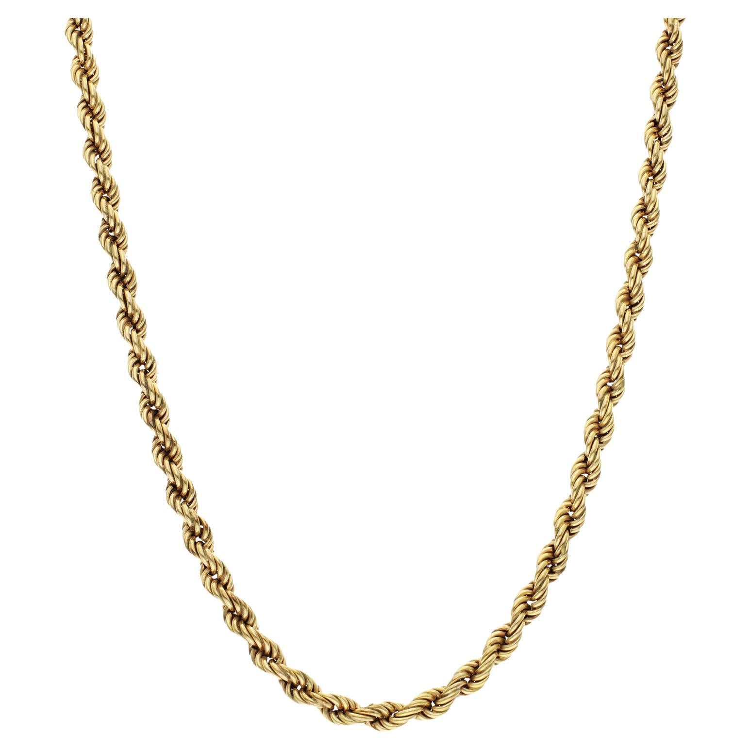 Hollow 9ct Yellow Gold 28 Inch Rope Chain 17.00 grams