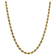 Vintage Hollow 9ct Yellow Gold 28 Inch Rope Chain 17.00 grams