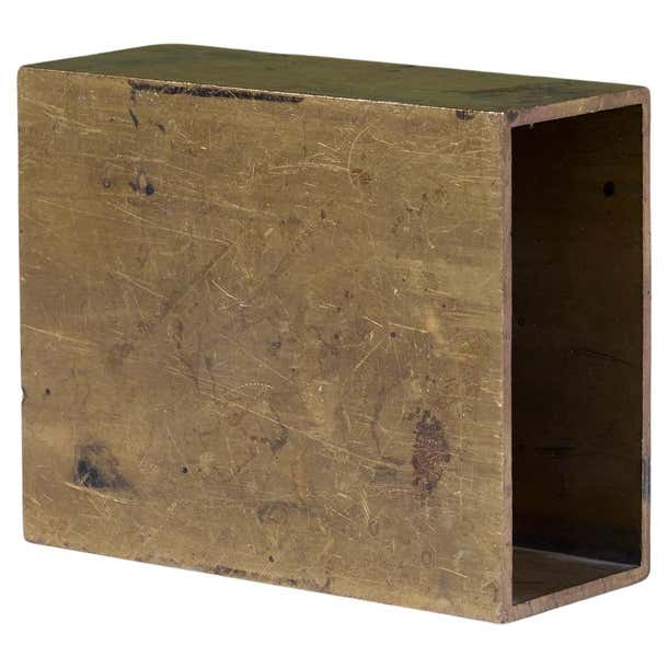 Hollow Brass Rectangular Object For Sale at 1stDibs