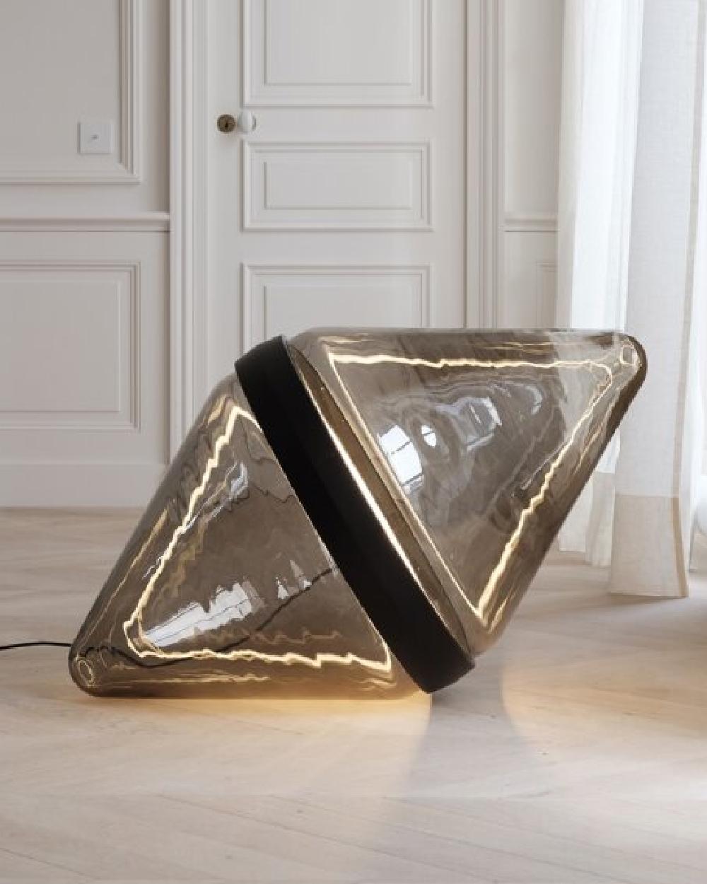 Italian HOLLOW Floor lamp by  Dan Yeffet for Wonderglass For Sale
