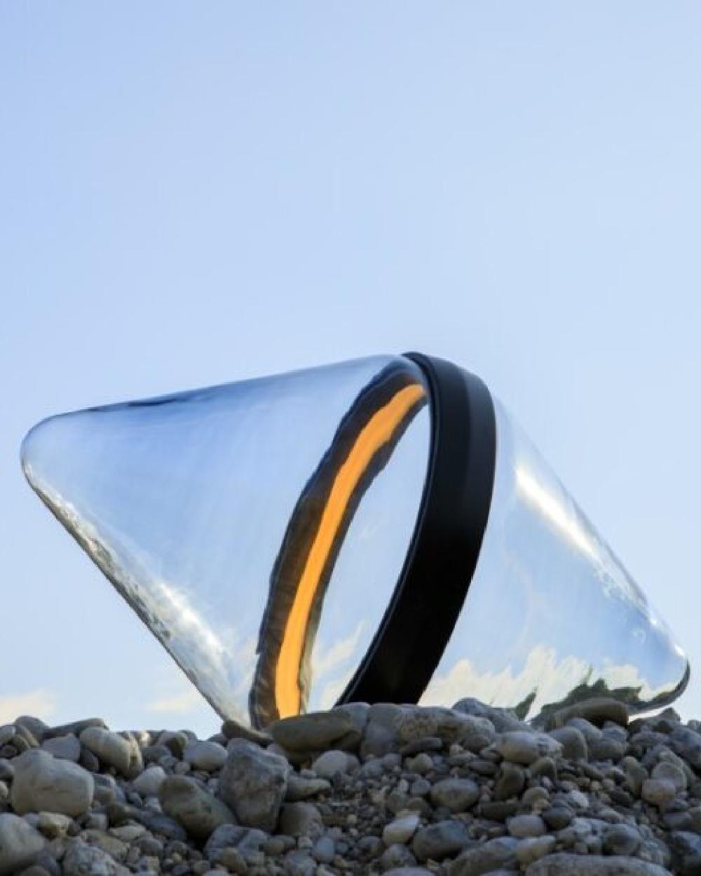 Blown Glass HOLLOW Floor lamp by  Dan Yeffet for Wonderglass For Sale