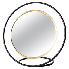 Hollow Mirror, Small, Brass