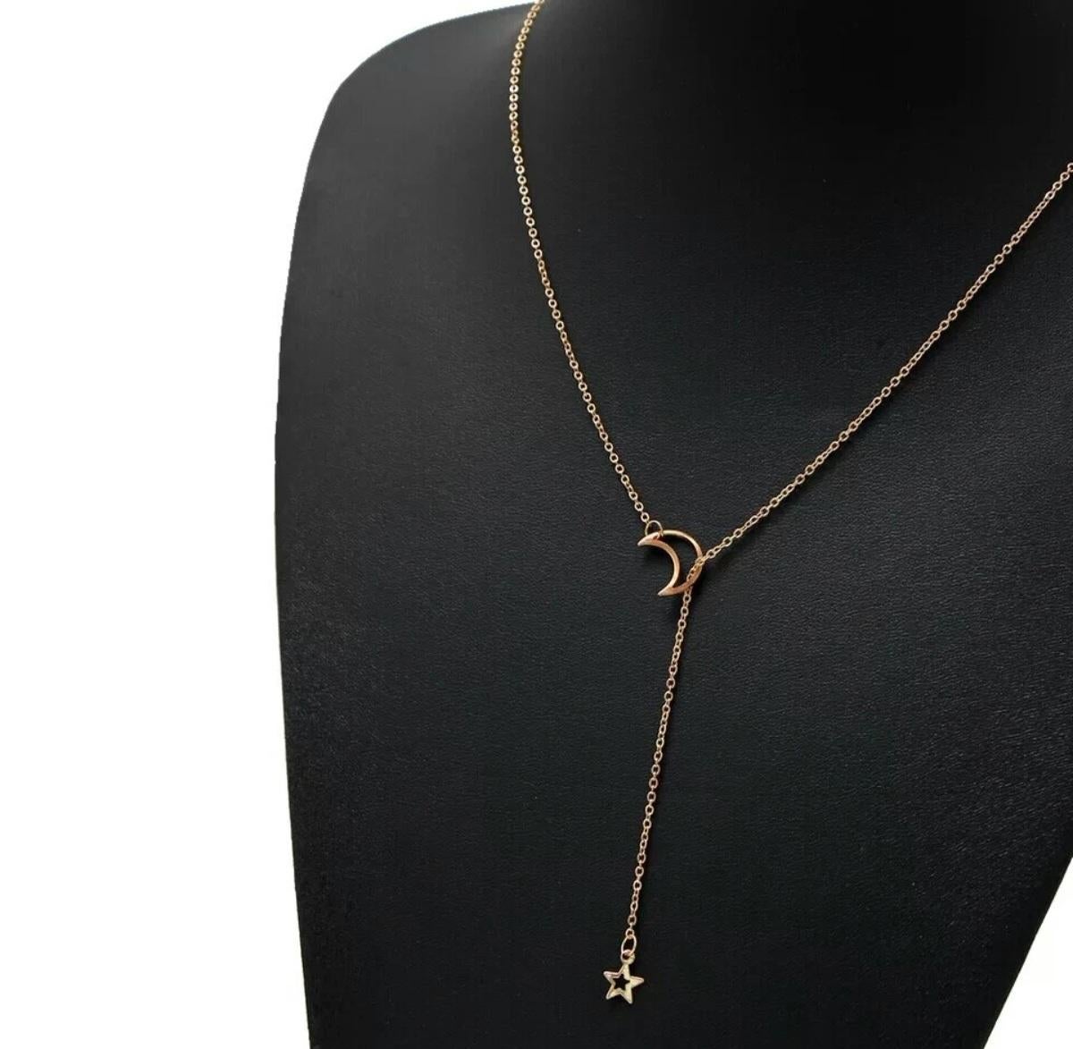 Hollow Moon Star Pendant 925 Sterling Silver Necklace Fashion Women Wedding Gift

Total Carat Weight
0.24 ctw & Under
Style
Chain, Charm, Choker, Locket, Pendant
Base Metal
Sterling Silver
Material
Sterling Silver
Chain Length
14 Inch Approx
Metal