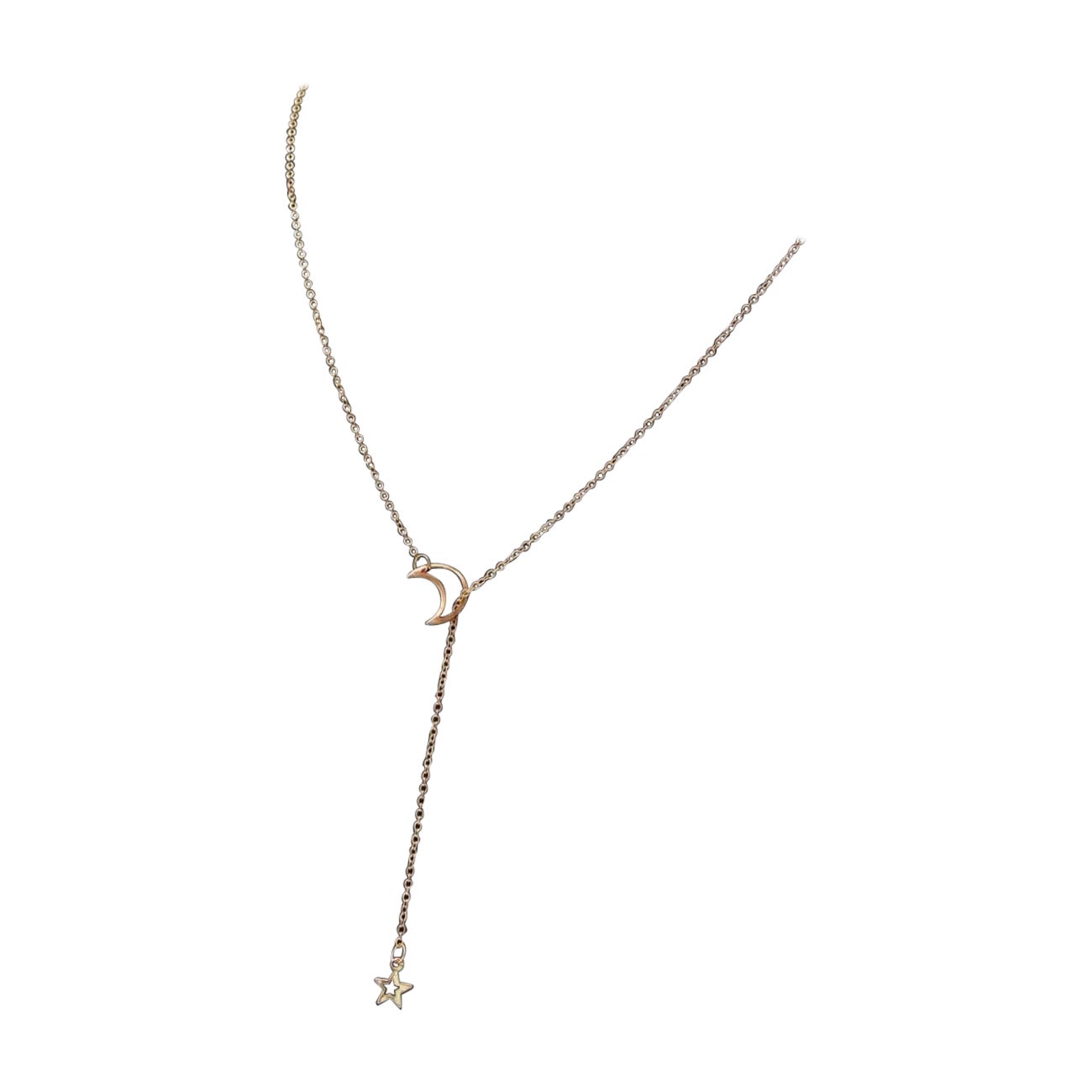Hollow Moon Star Pendant 925 Sterling Silver Necklace Fashion Women Wedding Gift