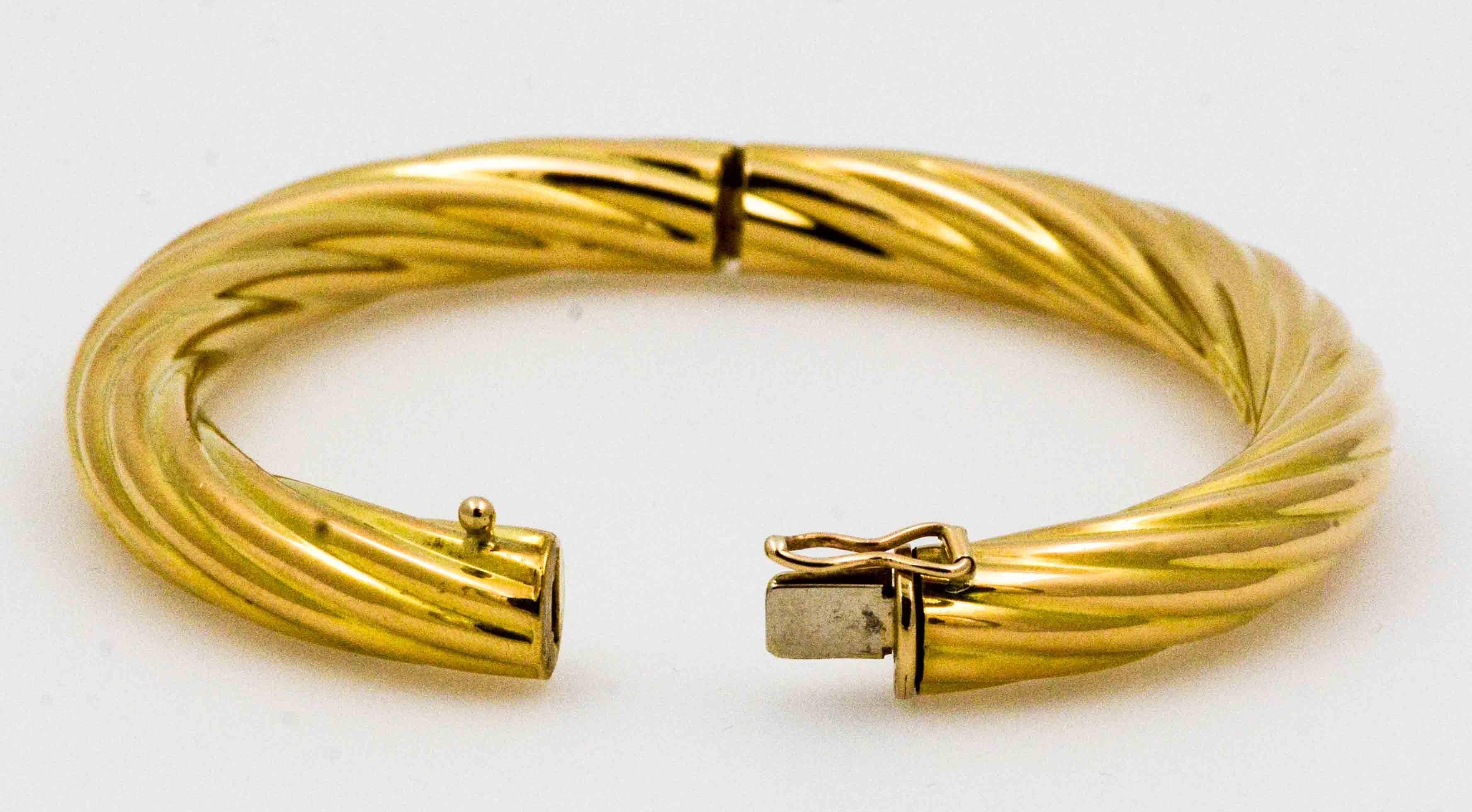 twisted gold bangles