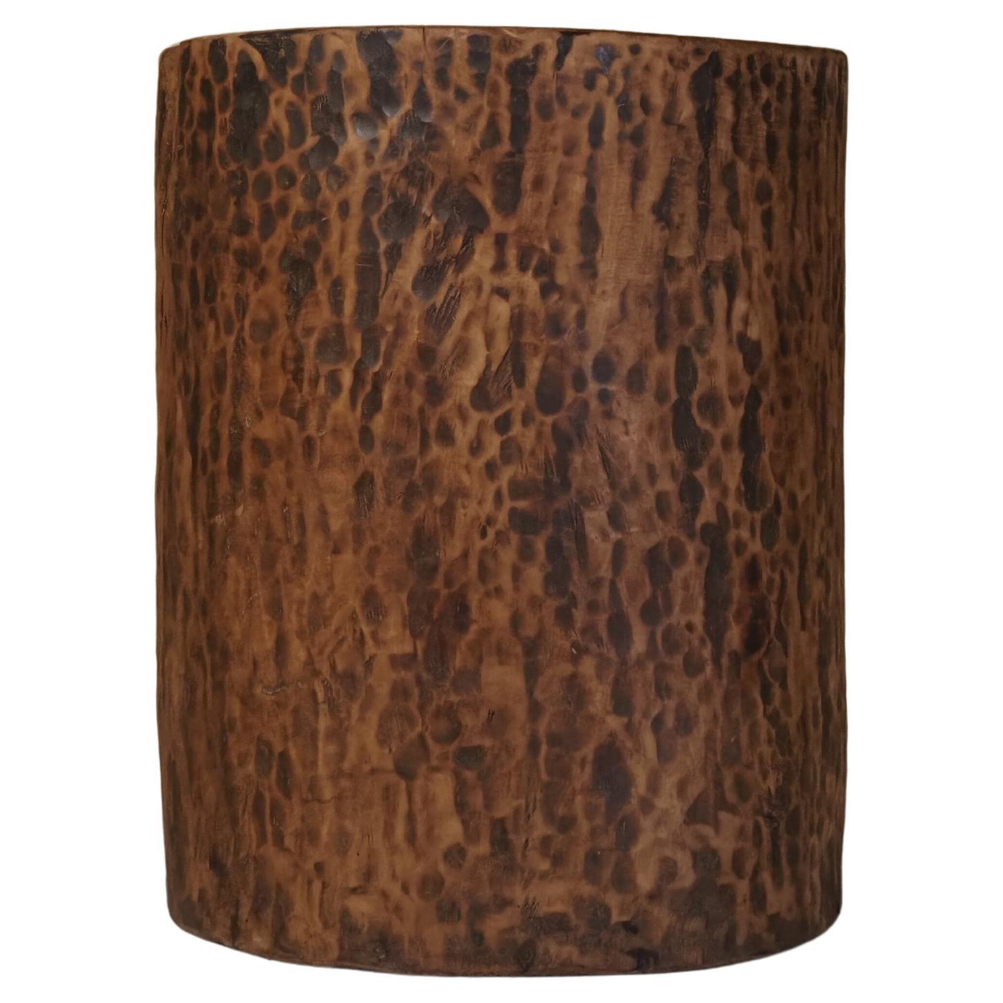 Hollowed tree trunk planter For Sale