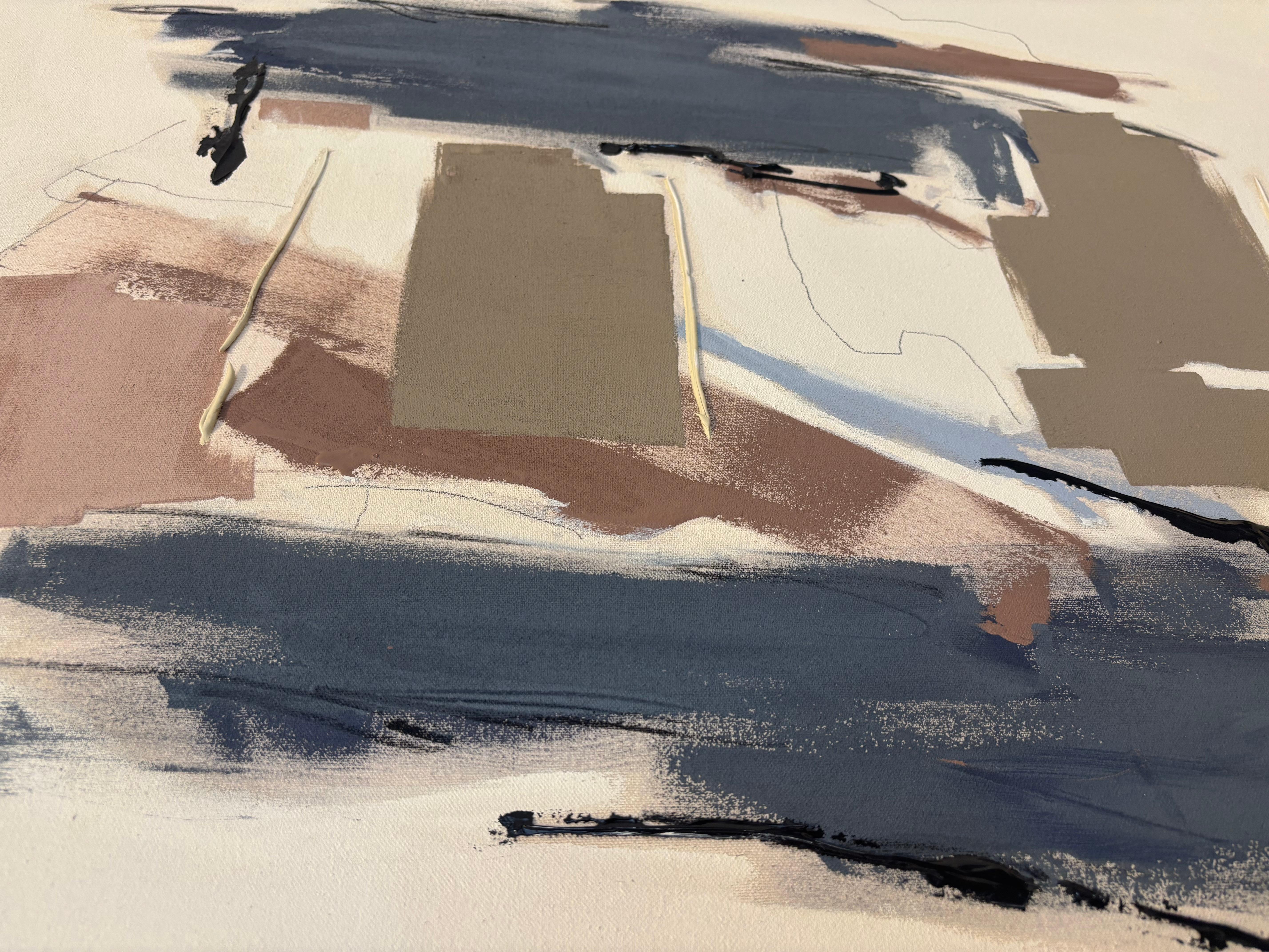 Ciel Rose II (Beige), Abstract Painting, von Holly Addi