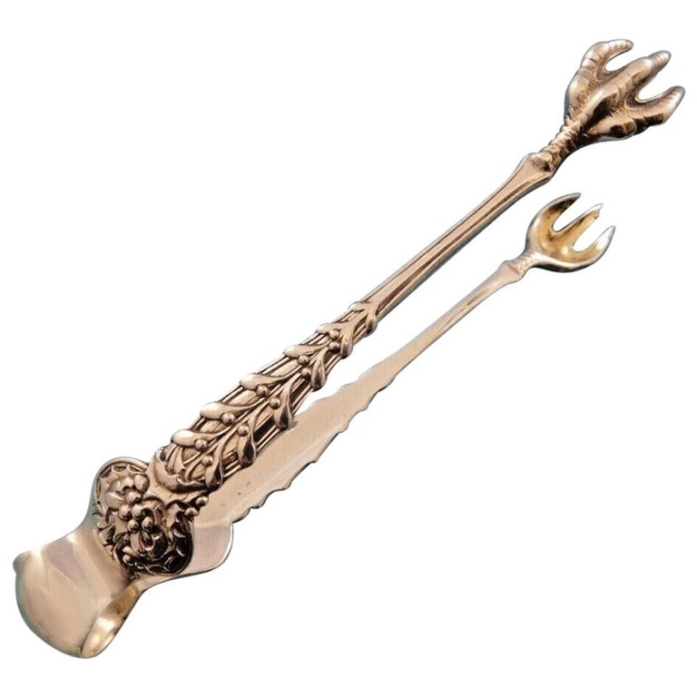 Holly by Tiffany and Co. Sterling Silver Sugar Tong with Double Claws For Sale at 1stDibs