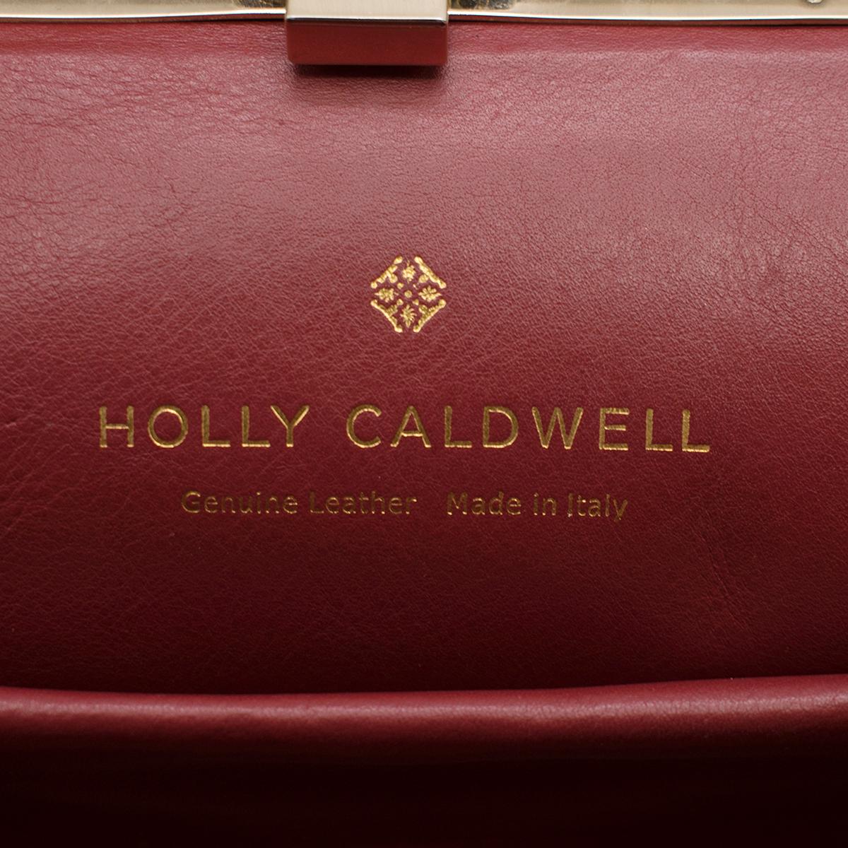 Holly Caldwell Lizard Burgundy Tote Bag  In Excellent Condition In London, GB