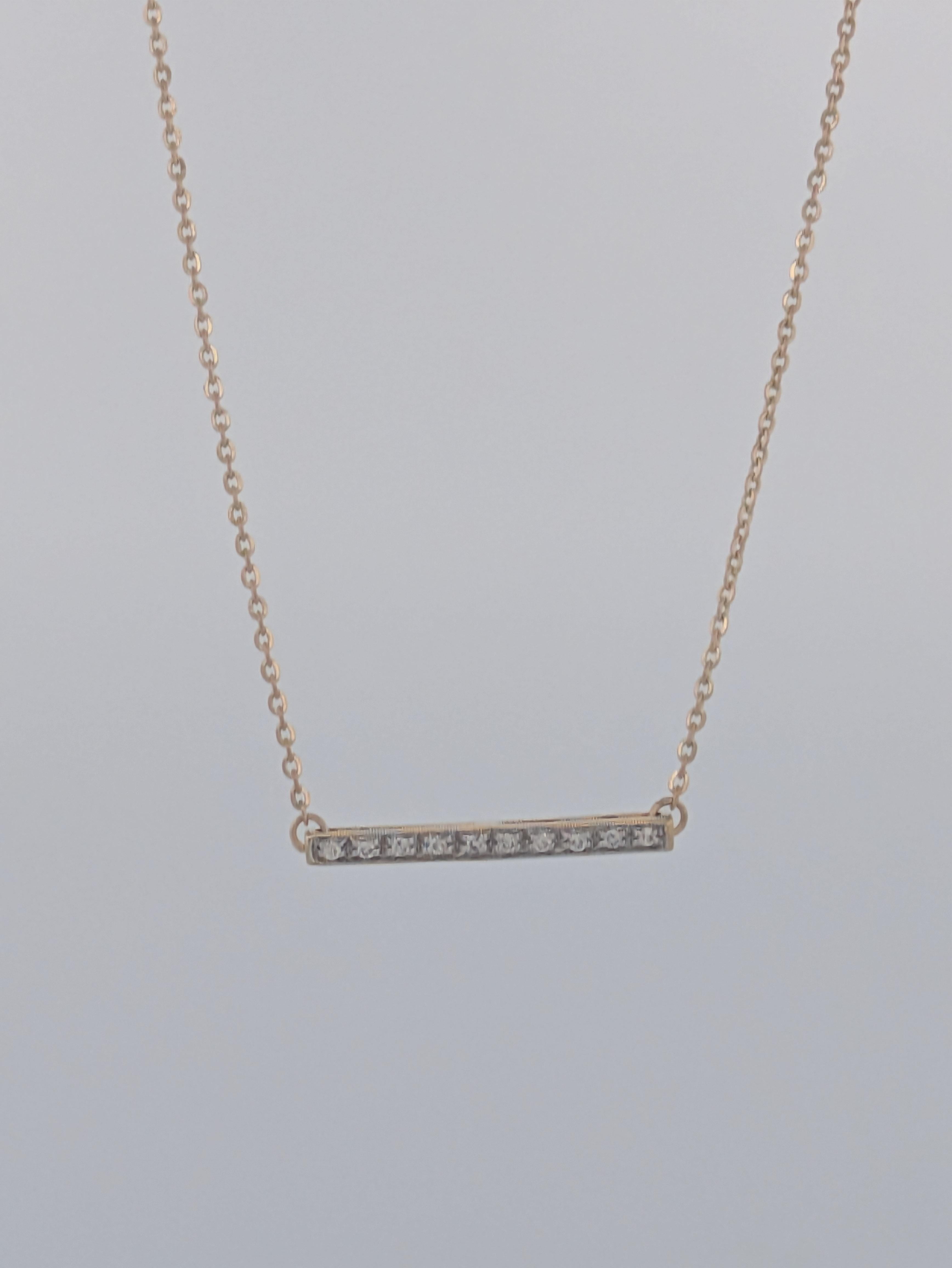 Holly Collier pendentif en or jaune 10 carats et diamants 0,50 carat Neuf - En vente à Greeneville, TN