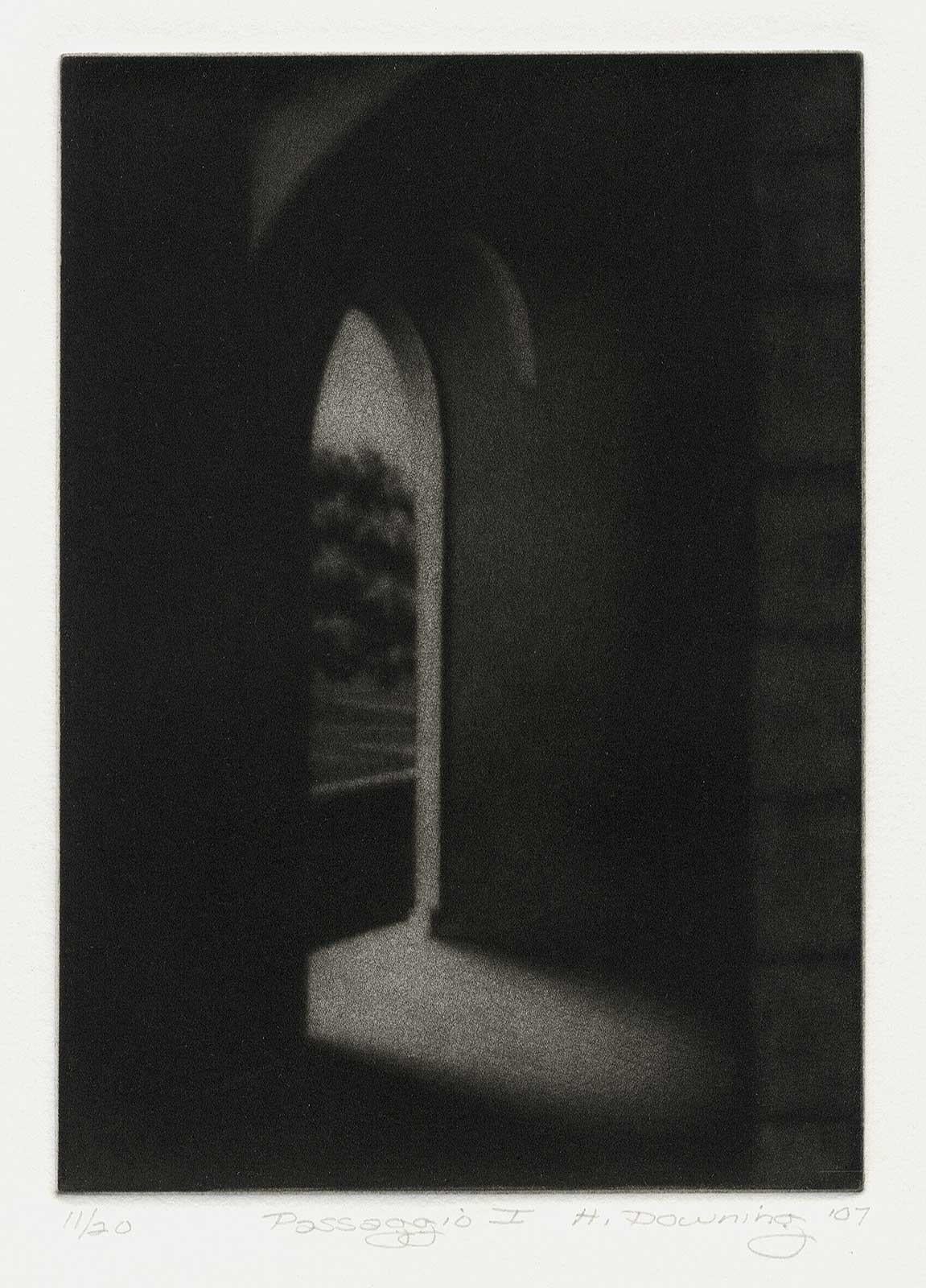 Passaggio I (A glimpse of the landscape through an arched portal) - Contemporary Print by Holly Downing