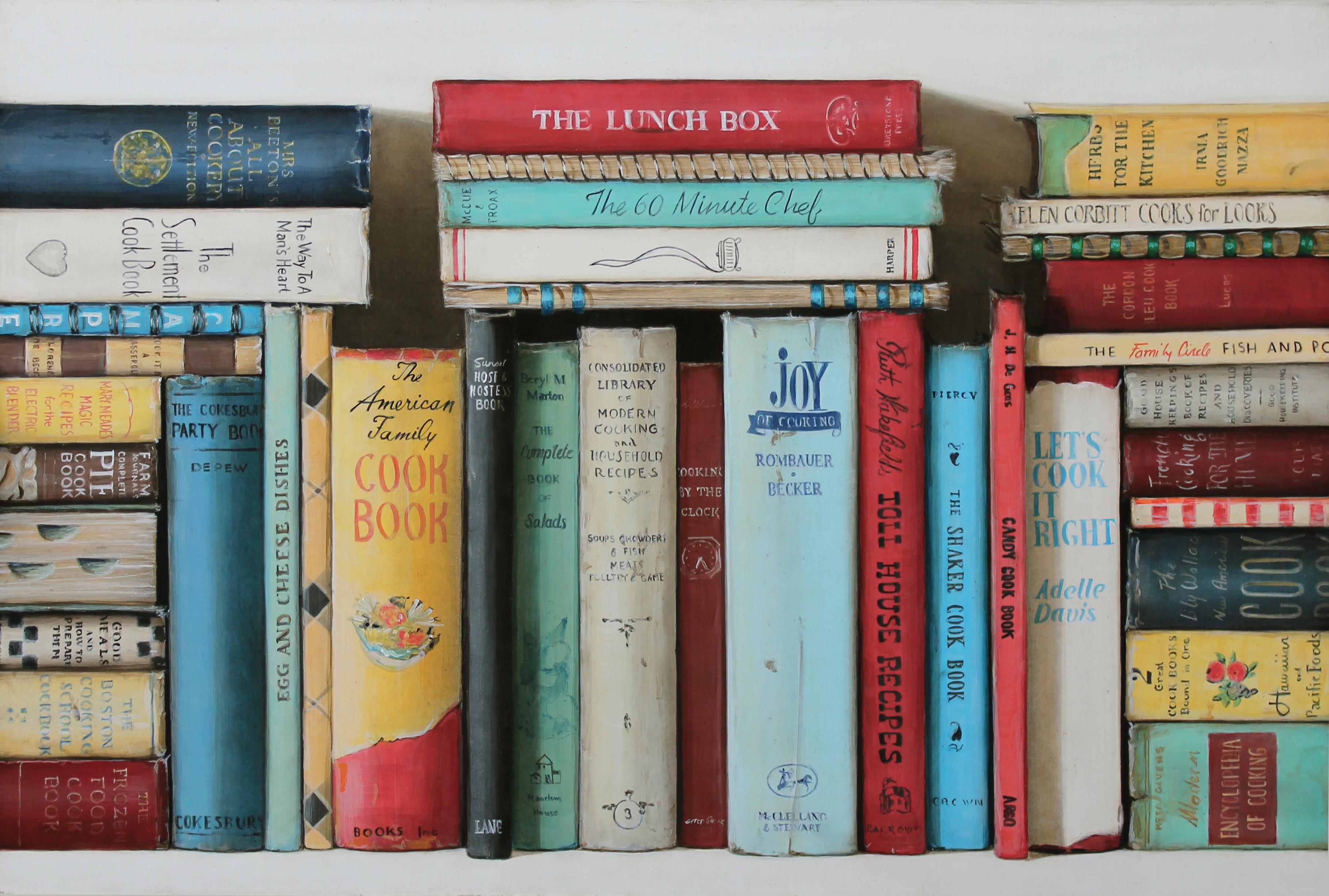Holly Farrell Still-Life Painting - Cookbooks