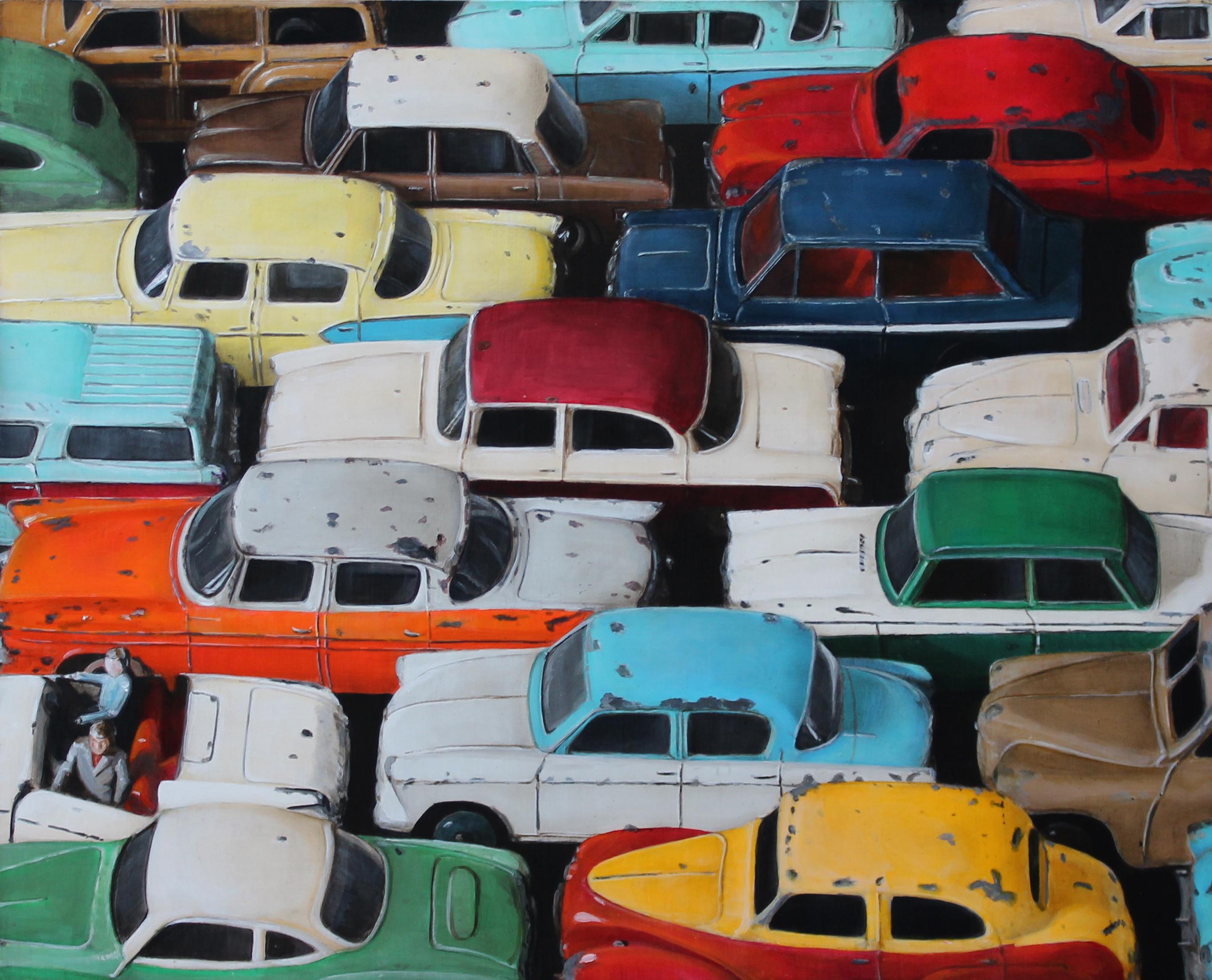 Dinky Toys - Painting by Holly Farrell