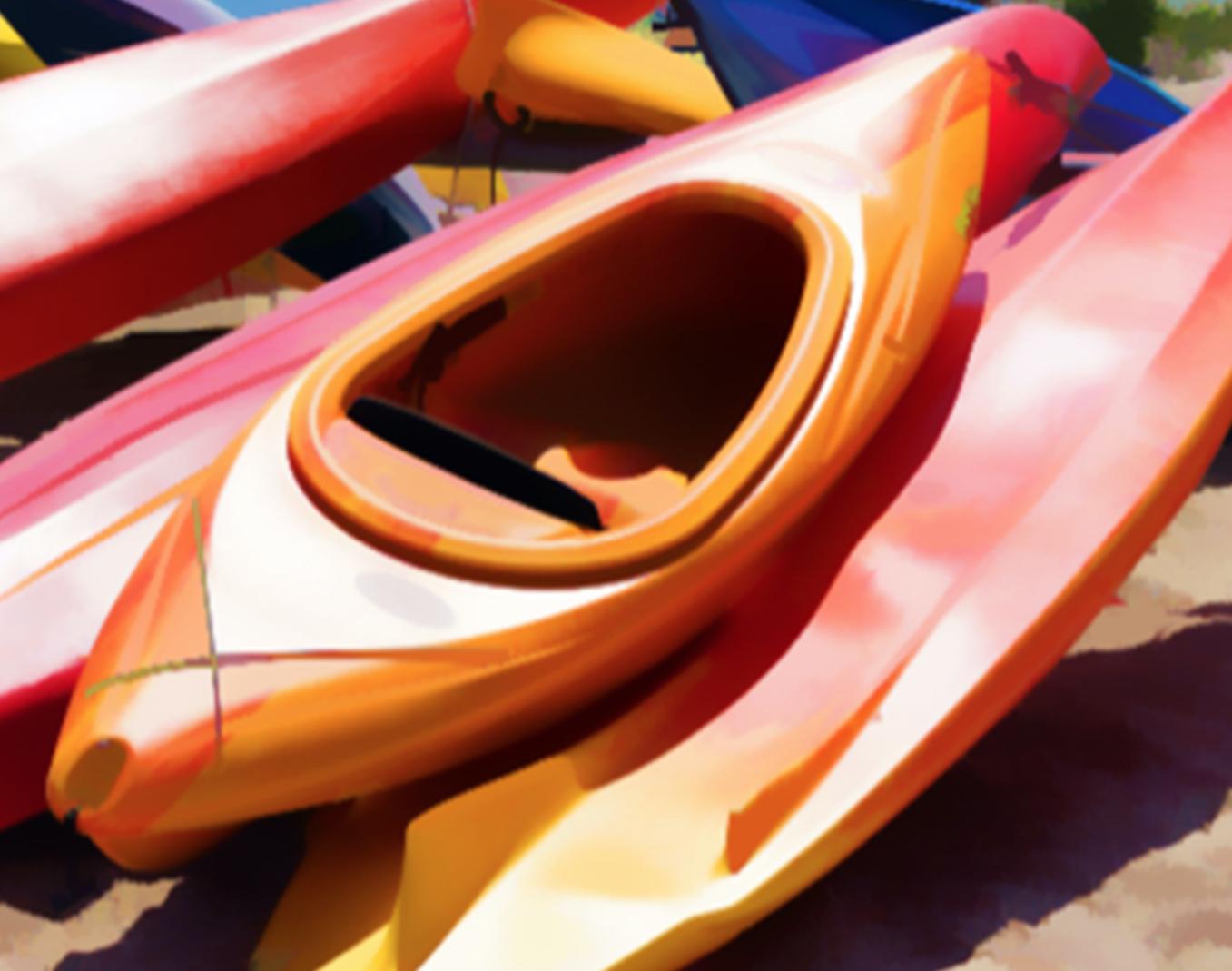 Kayaks At Bay, Crab Meadow, Northport, LI: zeitgenössische Fotografie (Grau), Color Photograph, von Holly Gordon