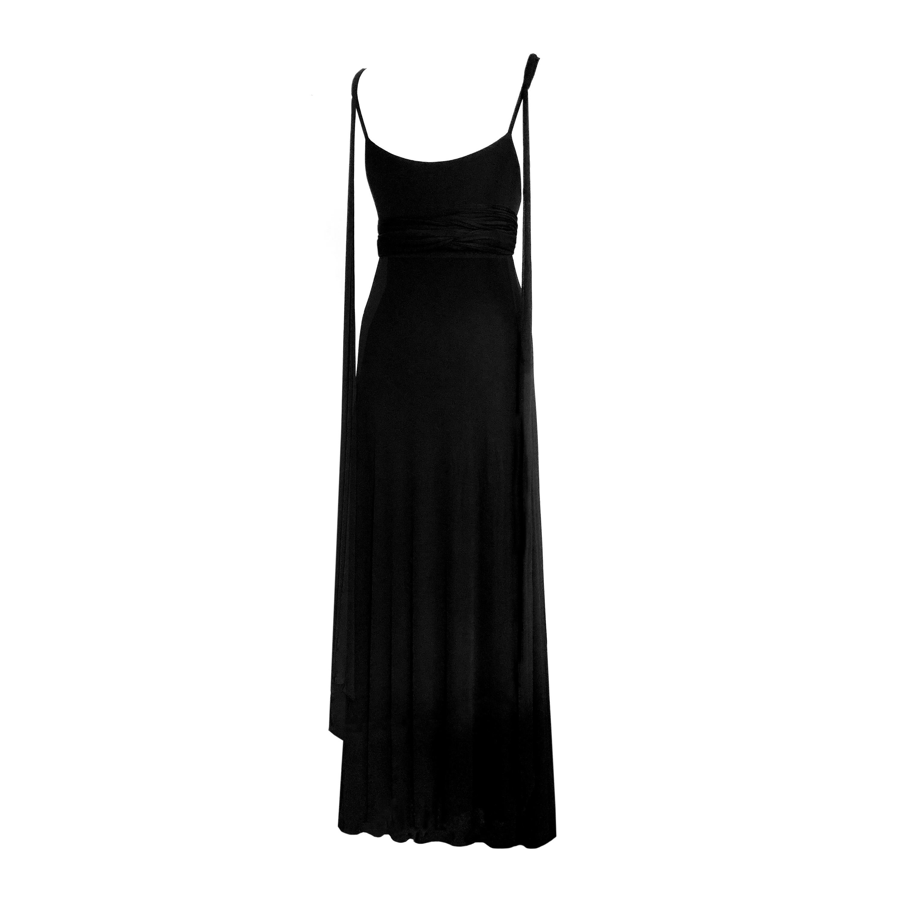 De las mujeres Holly Harp - Años 70 Vintage - Vestido / Bata - Envoltura en el busto + Detalle de tirantes en la espalda en venta