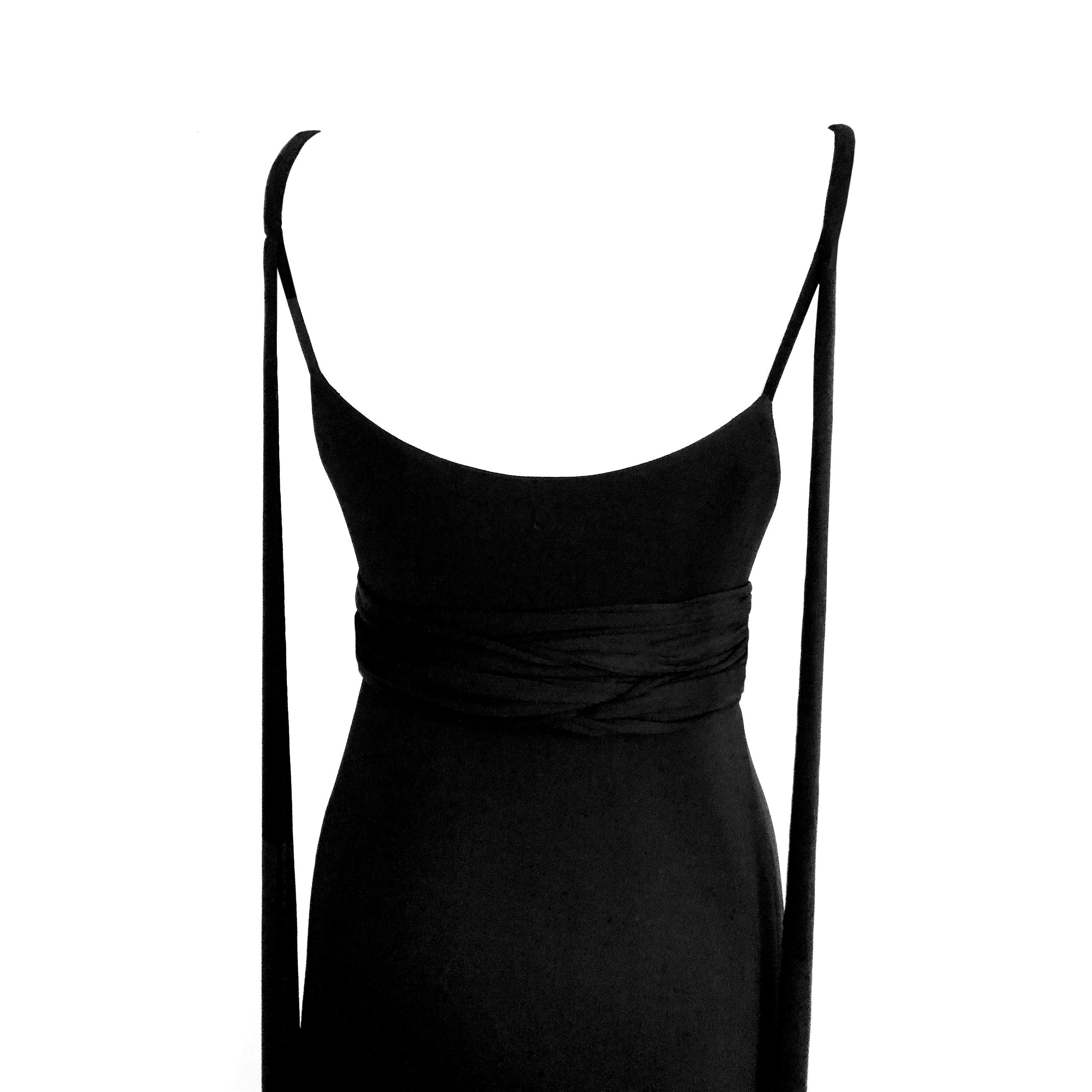 Holly Harp - Años 70 Vintage - Vestido / Bata - Envoltura en el busto + Detalle de tirantes en la espalda en venta 1