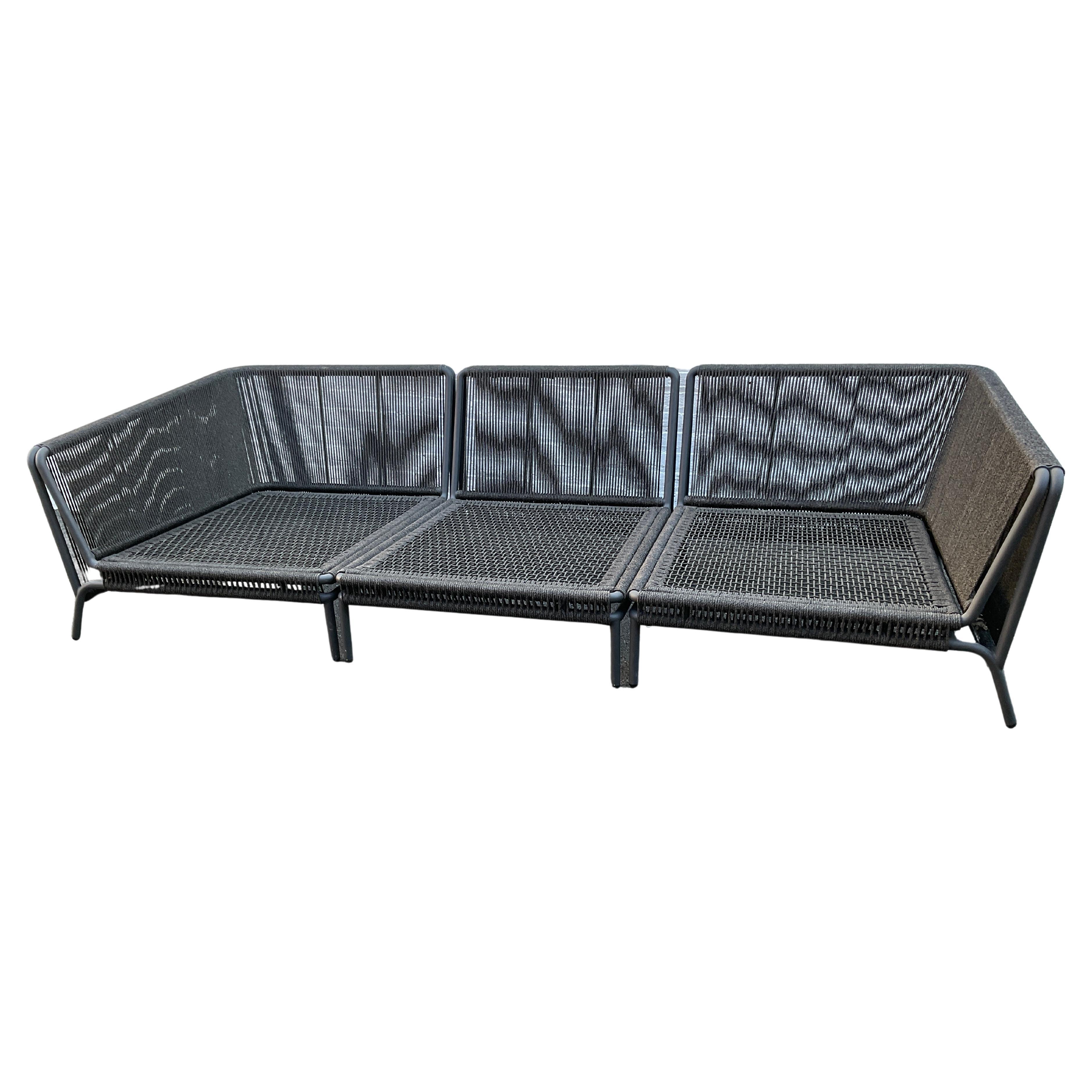 Holly Hunt Outdoor  3 Piece Salamander Sectional Sofa For Sale