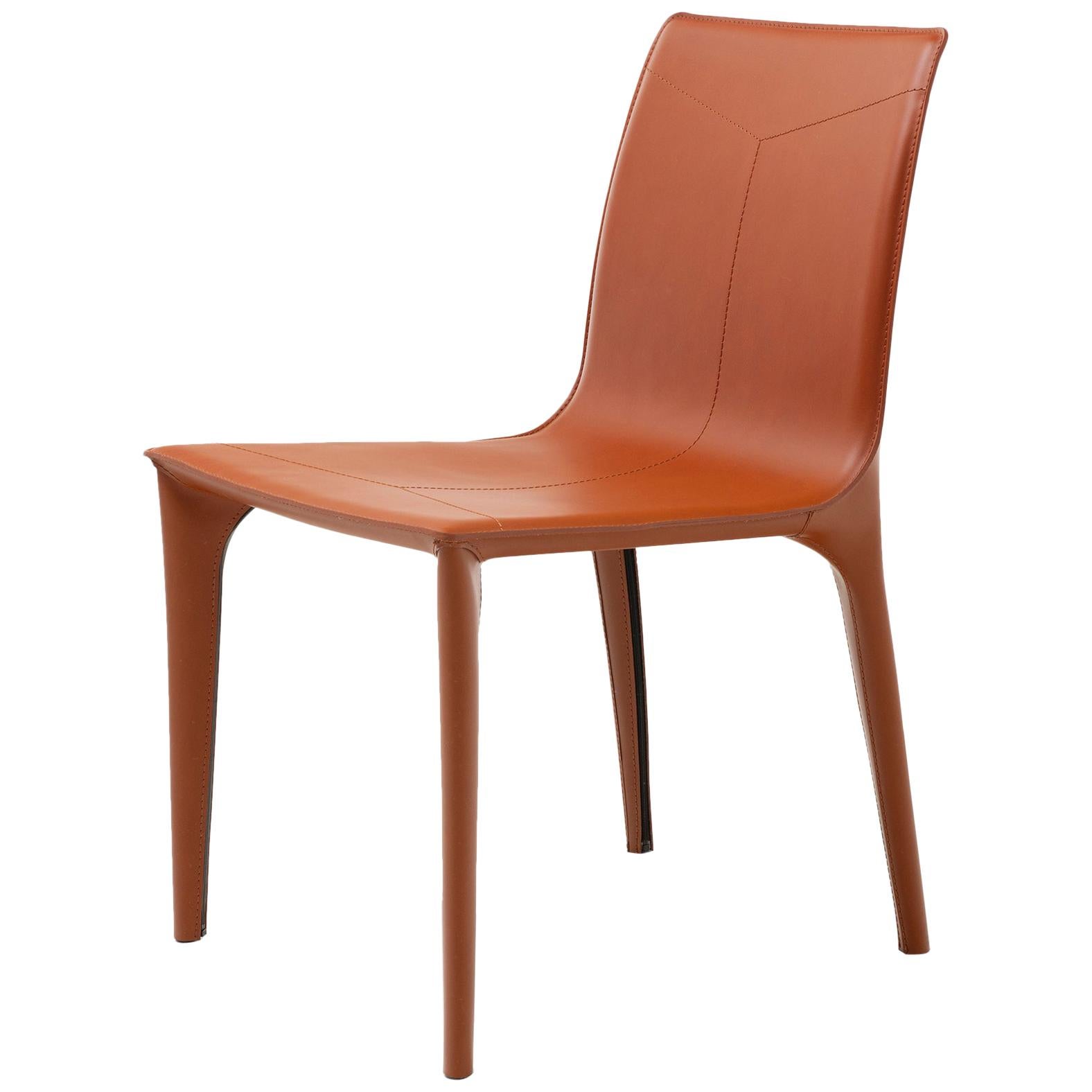 HOLLY HUNT Adriatic Dining Side Chair in Sierra Leather