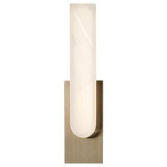 HOLLY HUNT Agatha LED Wall Sconce with Onyx and Golden Bronze Structure