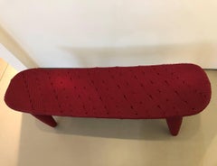 HOLLY HUNT Artofril Bench in Carmin Red