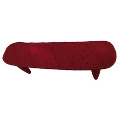 HOLLY HUNT Artofril Bench in Carmin Red