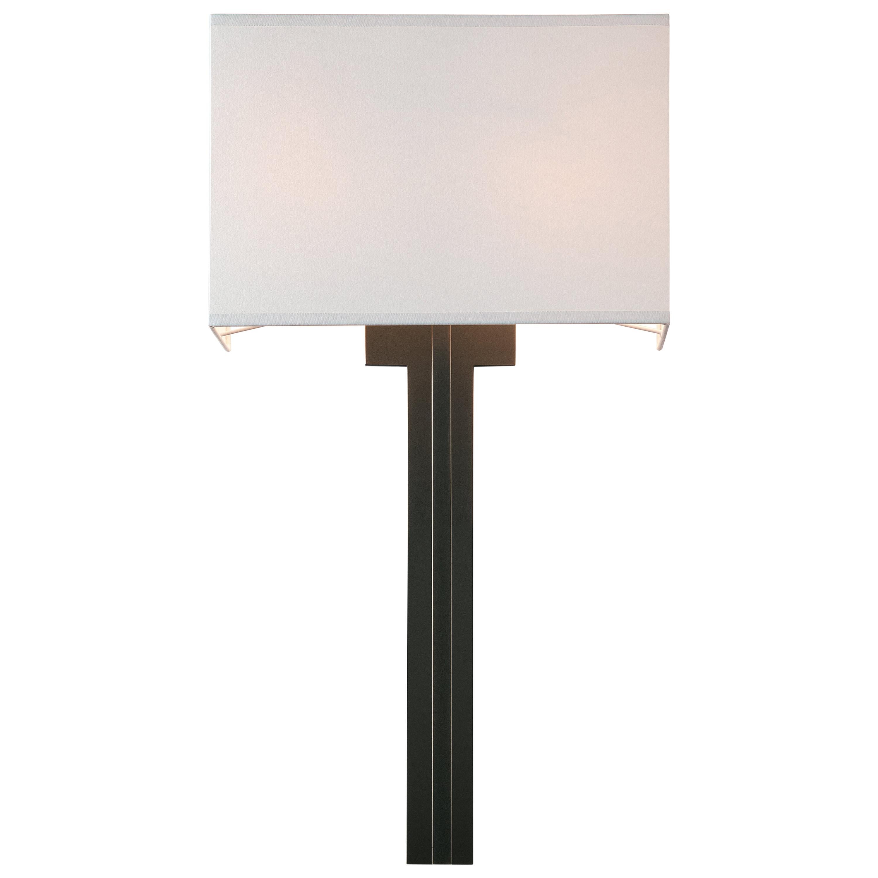 HOLLY HUNT Blade Small Wall Sconce in Metal Frame and Aquarelle Shade