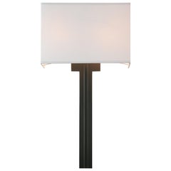 HOLLY HUNT Blade Small Wall Sconce in Metal Frame and Aquarelle Shade