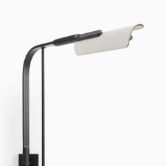 HOLLY HUNT Bowyer LED Sconce in Lightly Aged Nickel & Stingray Leather Shade