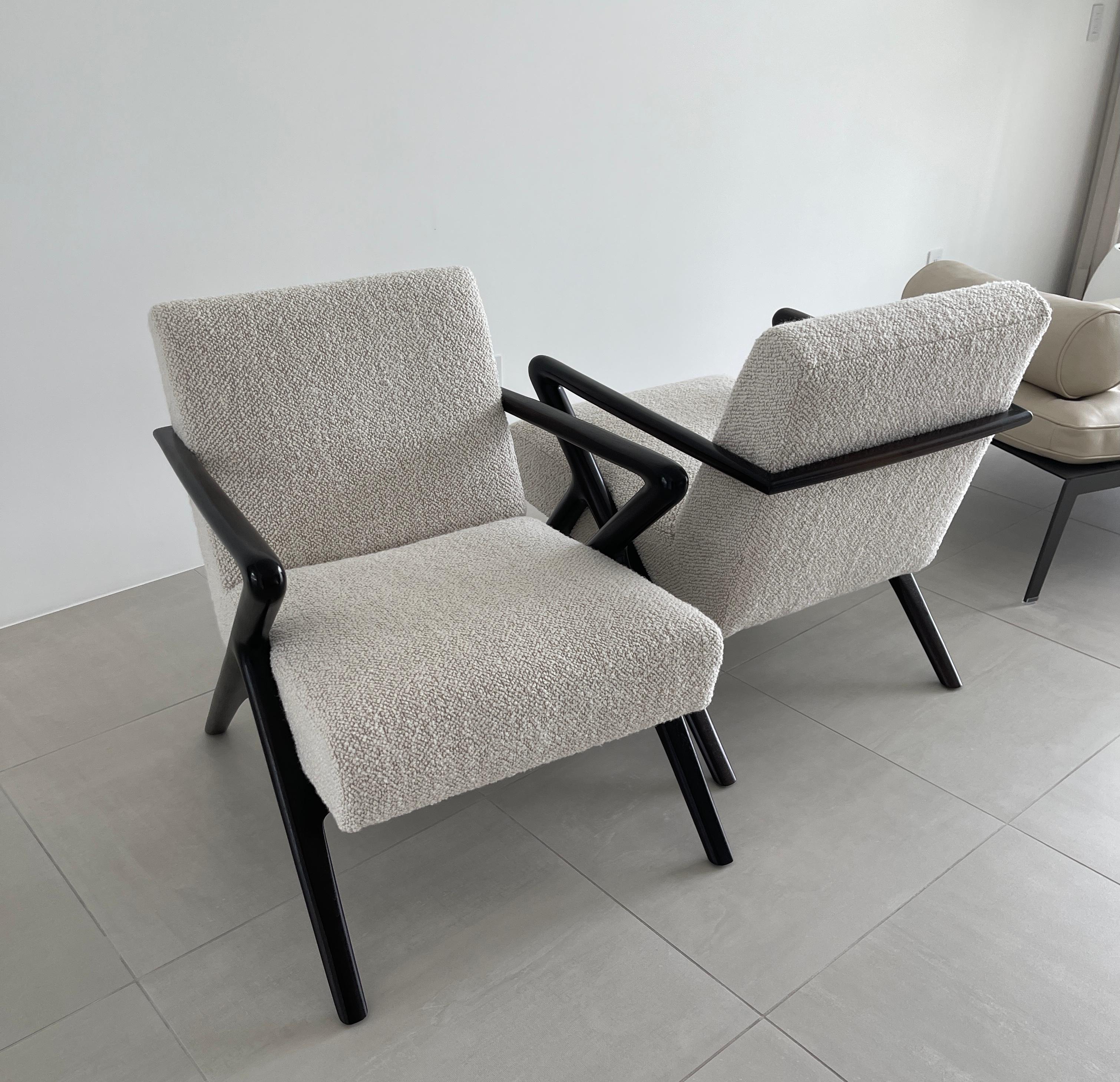 Holly Hunt Capri Chairs in Kravet Fabric 4