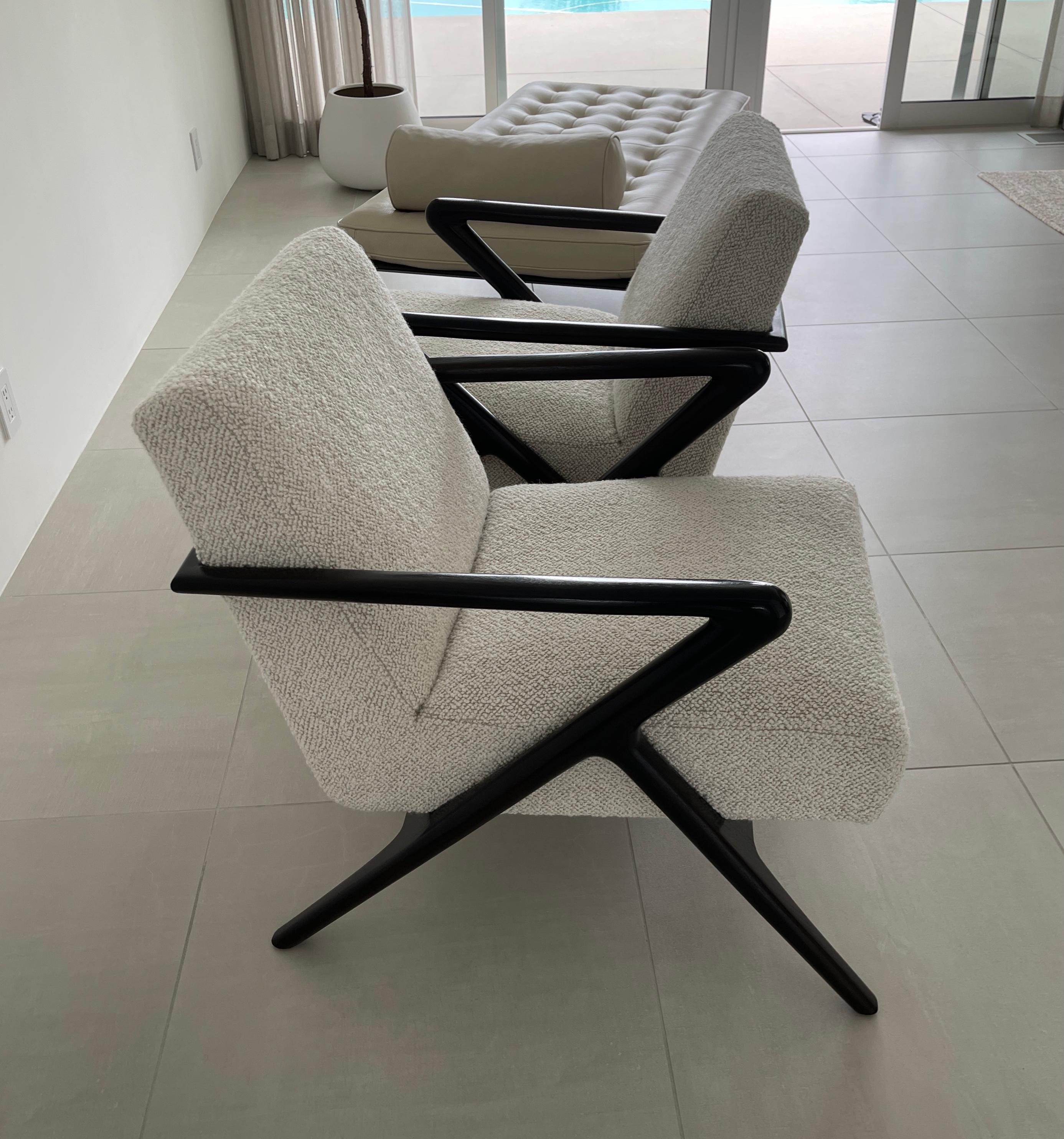 Holly Hunt Capri Chairs in Kravet Fabric 5