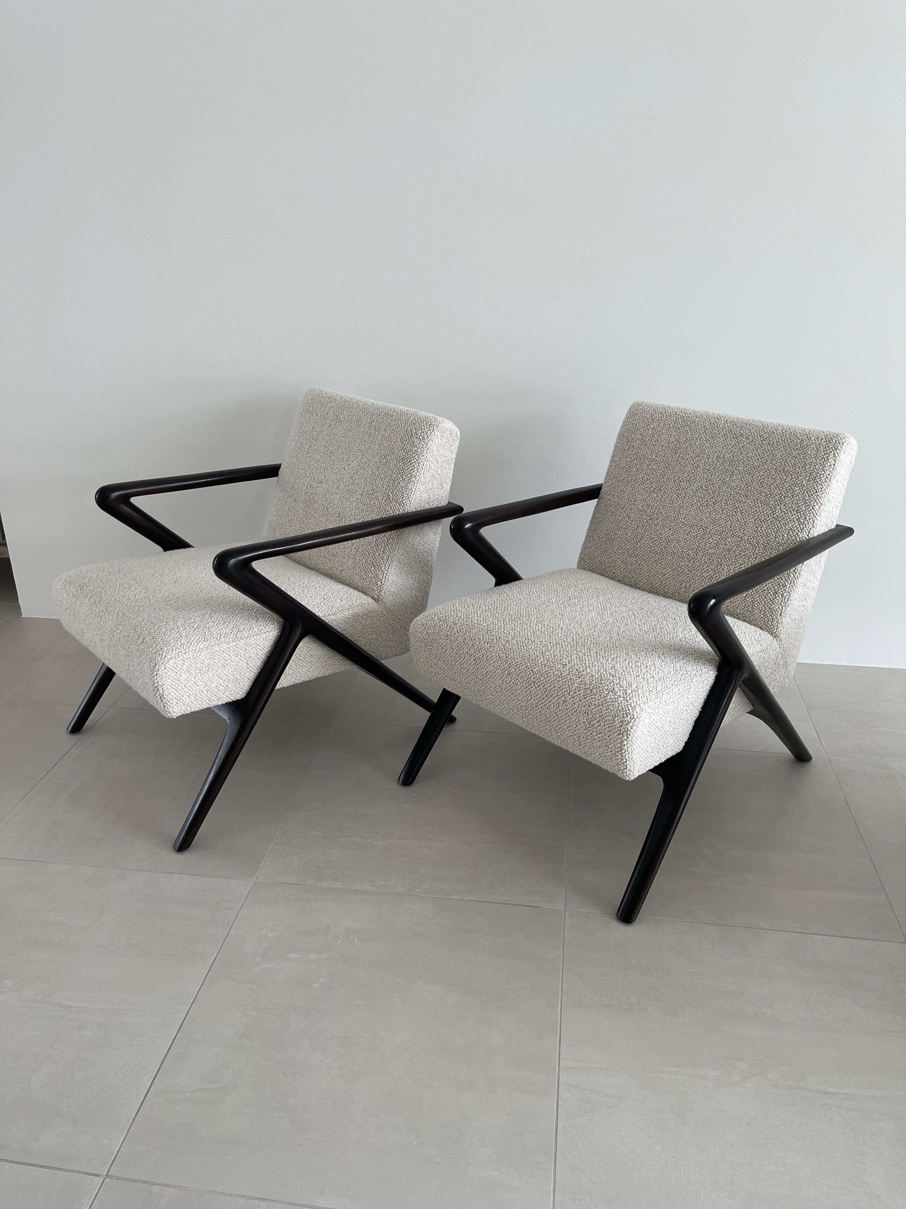 American Holly Hunt Capri Chairs in Kravet Fabric