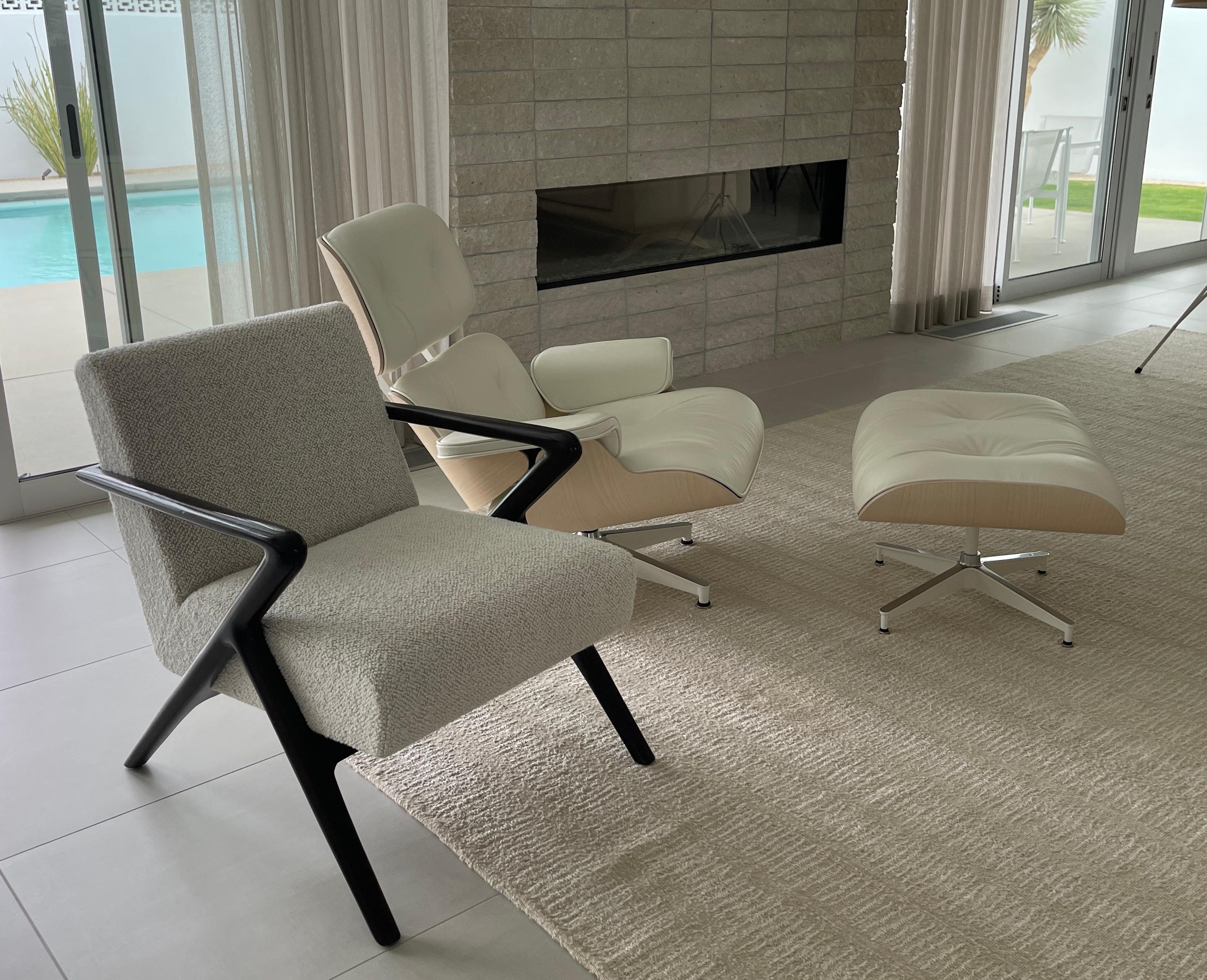 Contemporary Holly Hunt Capri Chairs in Kravet Fabric