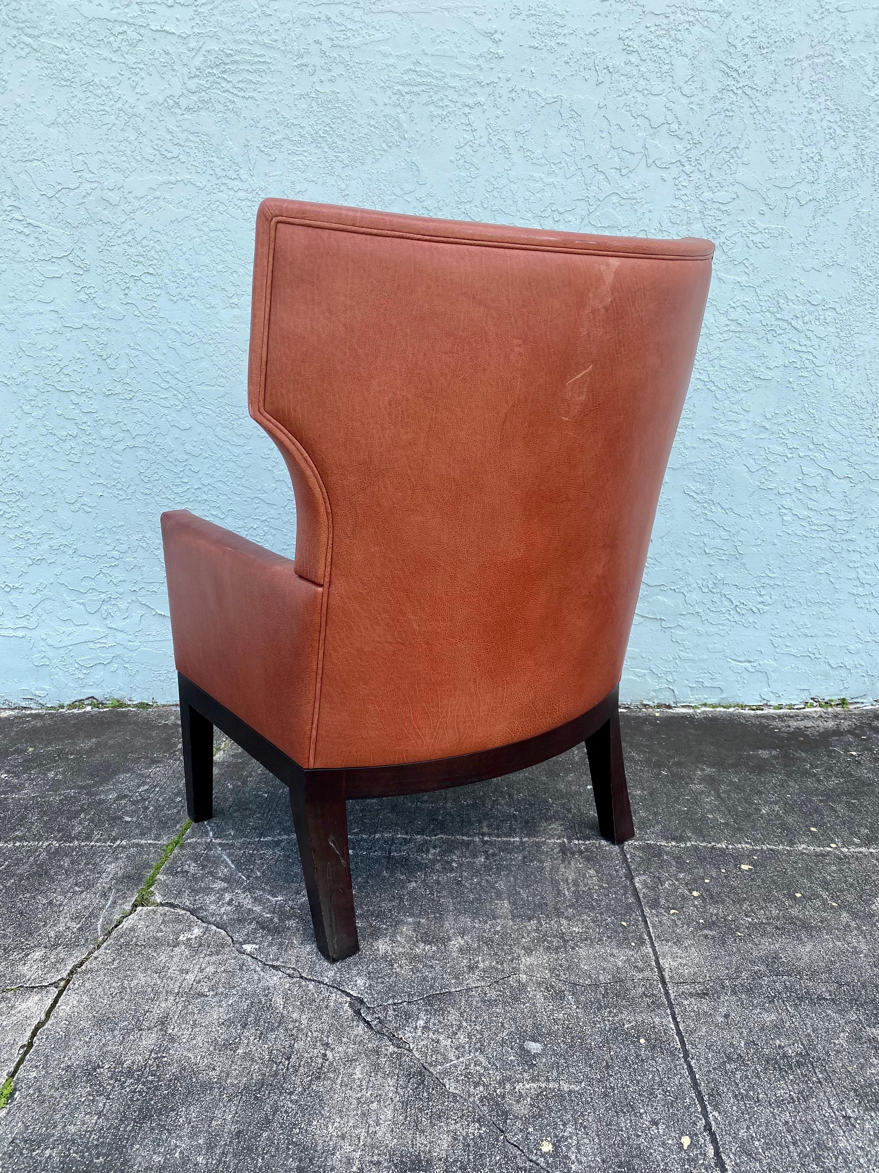 Holly Hunt Christian Liaigre Orange Barbuda Lounge Chair For Sale 3