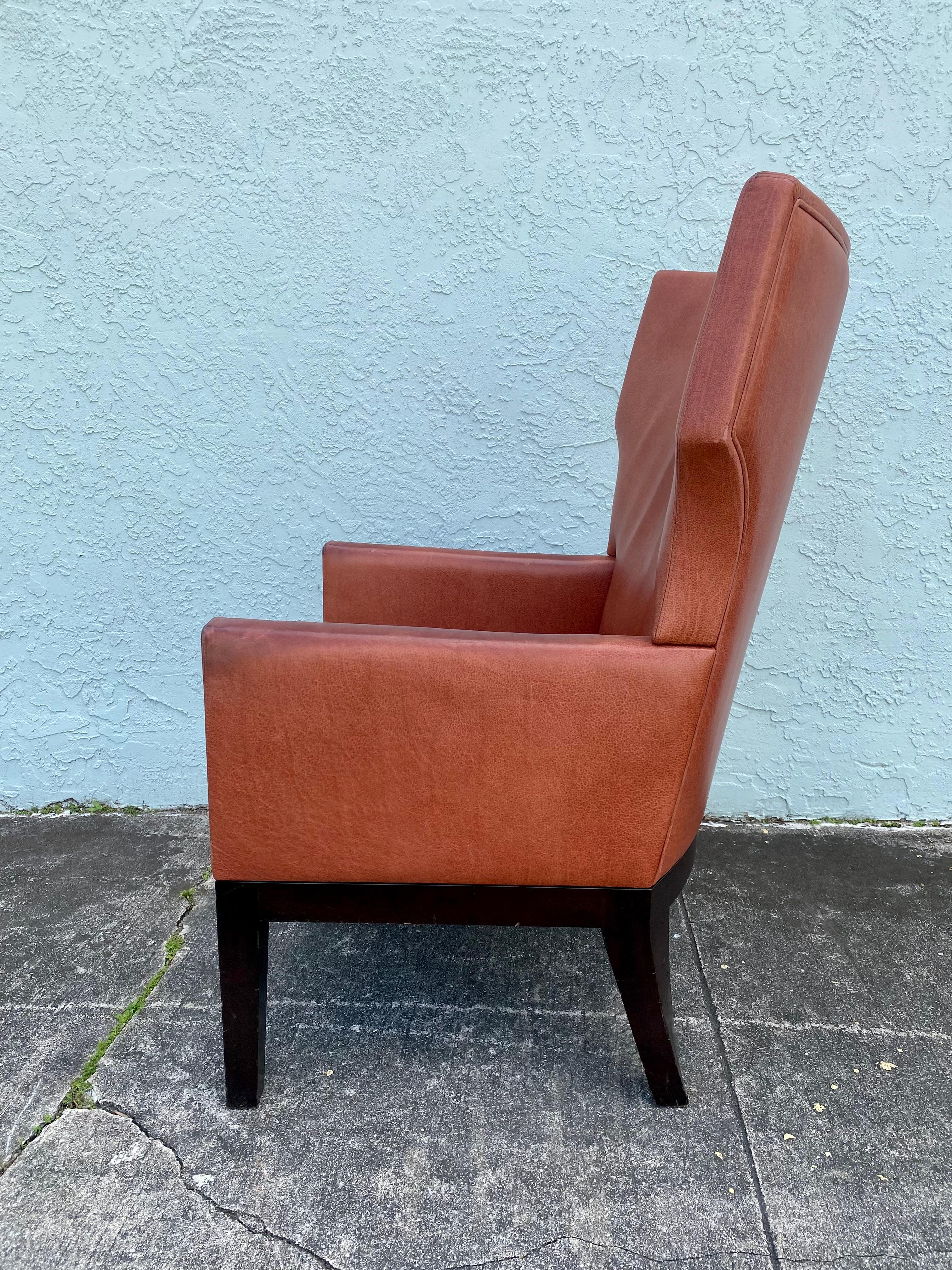 Holly Hunt Christian Liaigre Orange Barbuda Lounge Chair For Sale 1